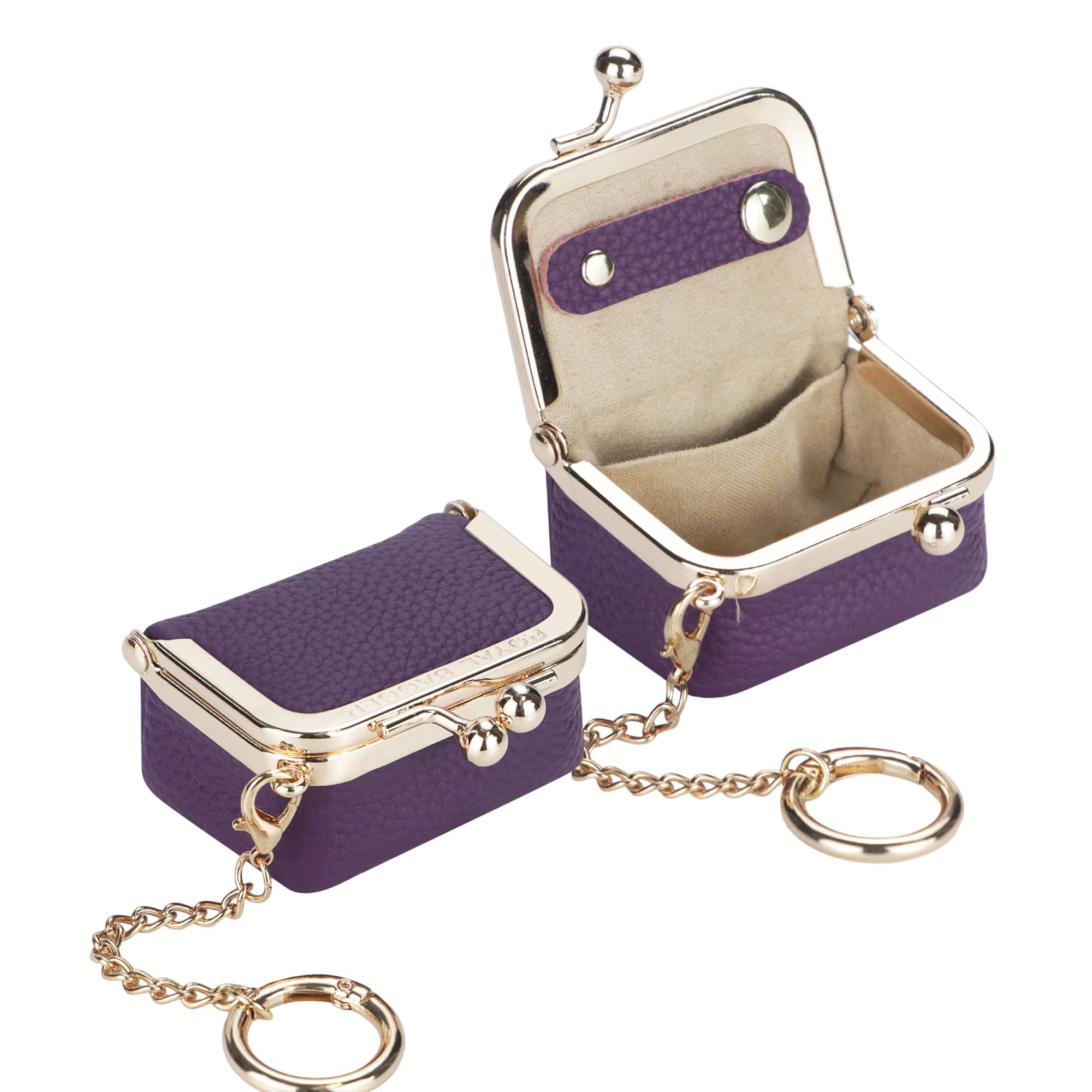 Royal Bagger Echte Kuhleder Mini Schmuck Box Frauen Münze Ta