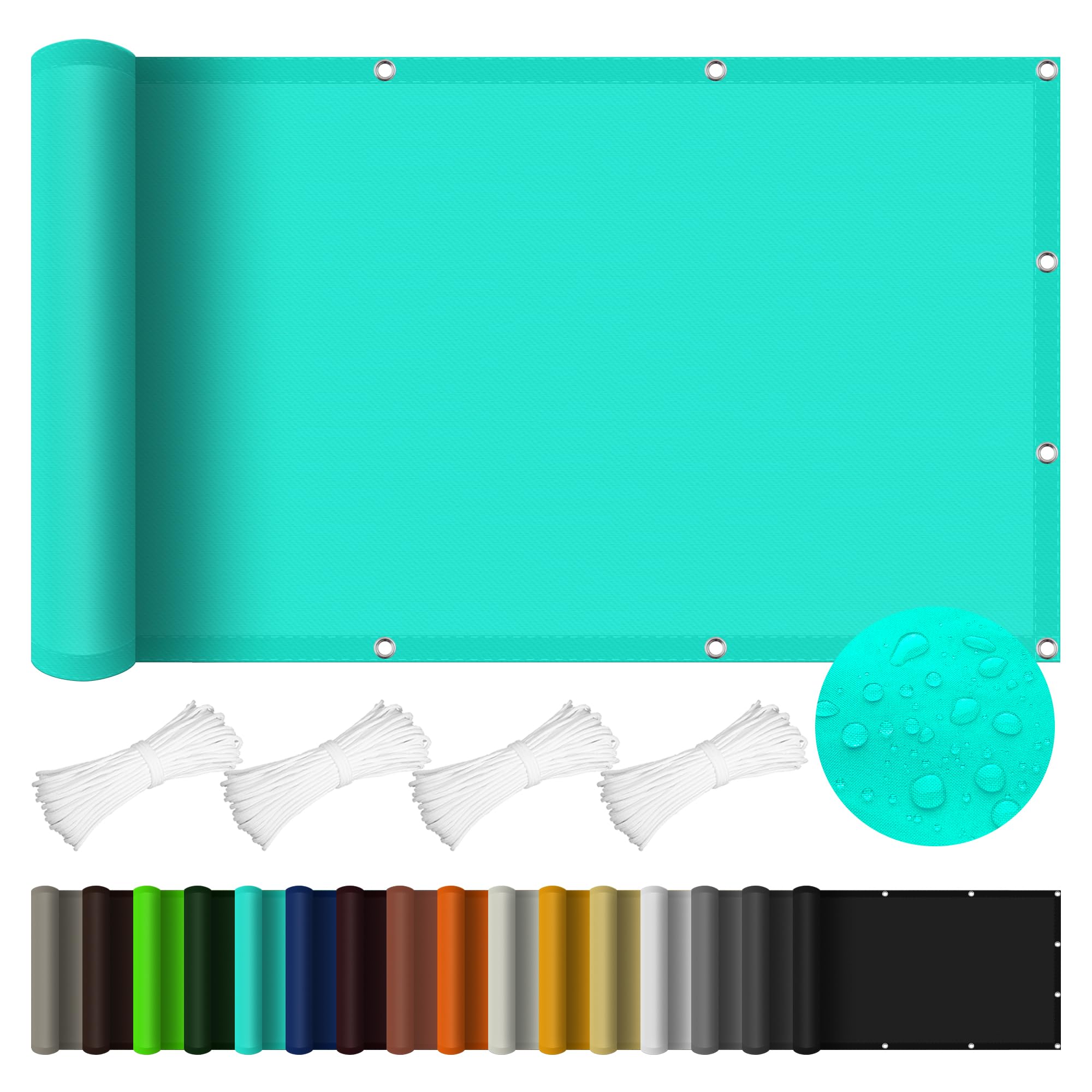 Filet d'ombrage anti-UV et imperméable 2.2x7 m pour supprimer la forte chaleur