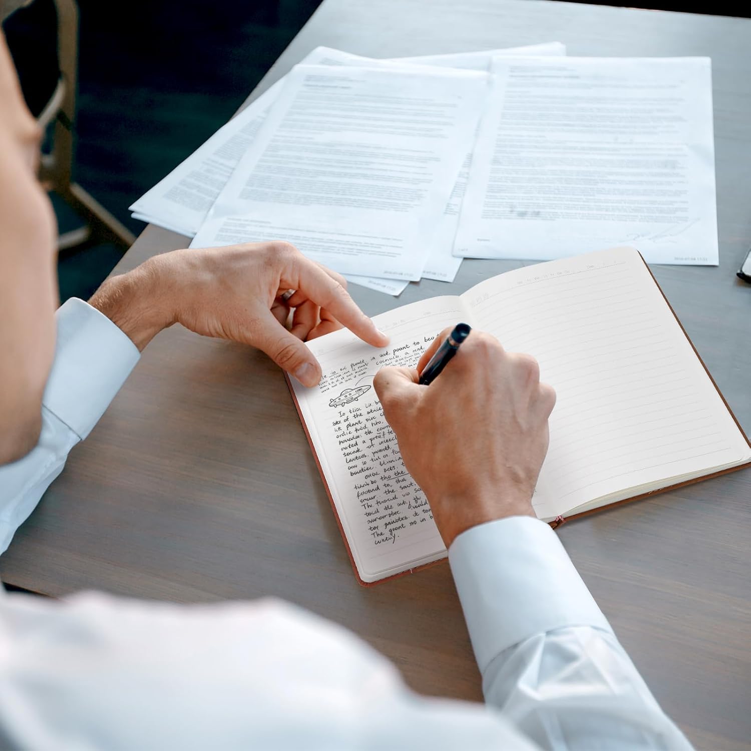 COMIX Lined Journal Notebook - 304 Pages 5.6" x 8.3" College Ruled Thick Journaling Notebook for Women & Men, Fits for Work, Diary, Travel, School, Business, Church, Hardcover, A5, Brown - Image 6