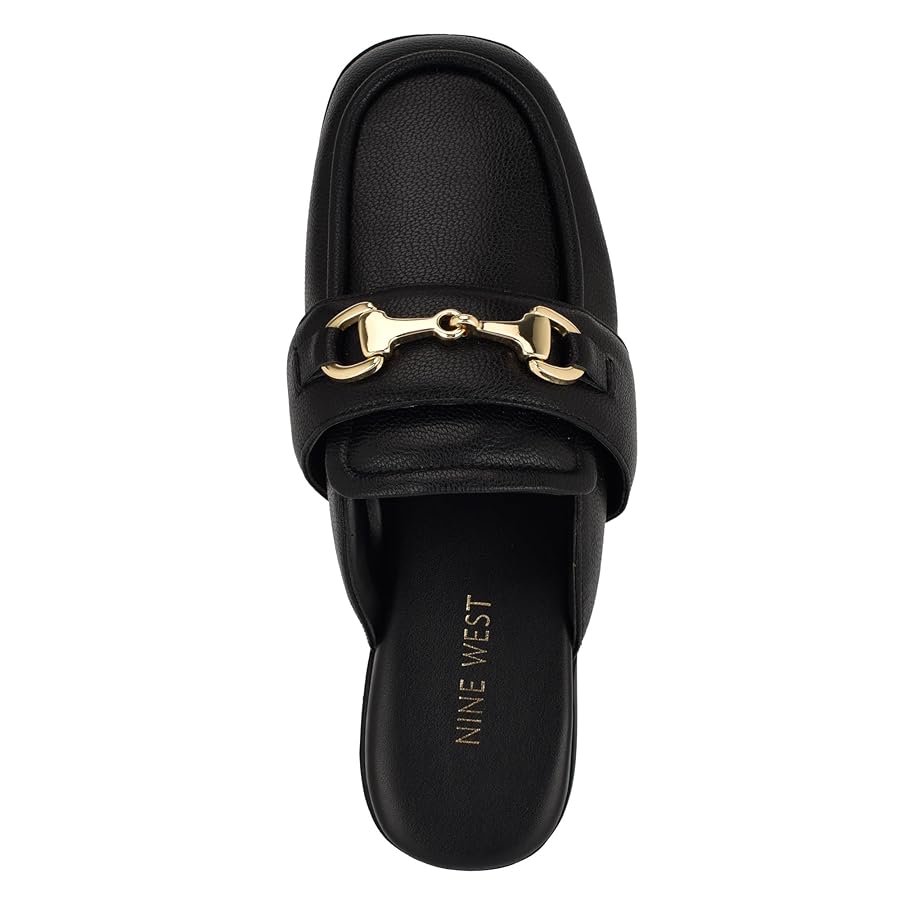 Nine West Lolah Zapatos Planos Para Mujer - Diseño Elegante Con Lazo, Color Oro Talla 38.5 EU Mules Mujer Lazo