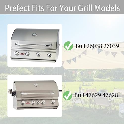 Miniatura 4 de Placa de calor de acero inoxidable de repuesto para parrillas Bull BBQ Grills, apto para Angus, Brahma, 7 quemadores, 4 quemadores, 5 quemadores,