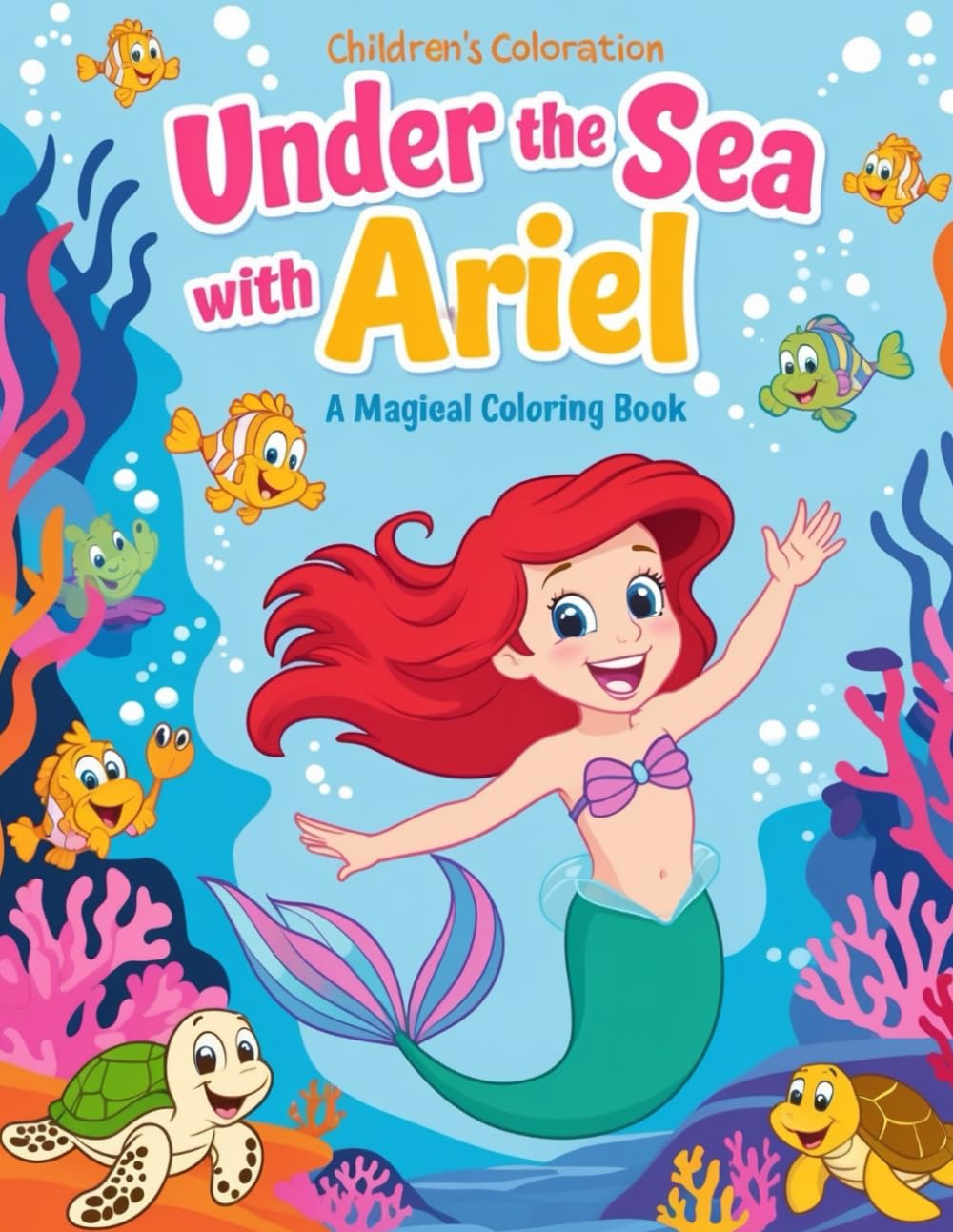 Under the Sea with Ariel: A Magical Coloring Book