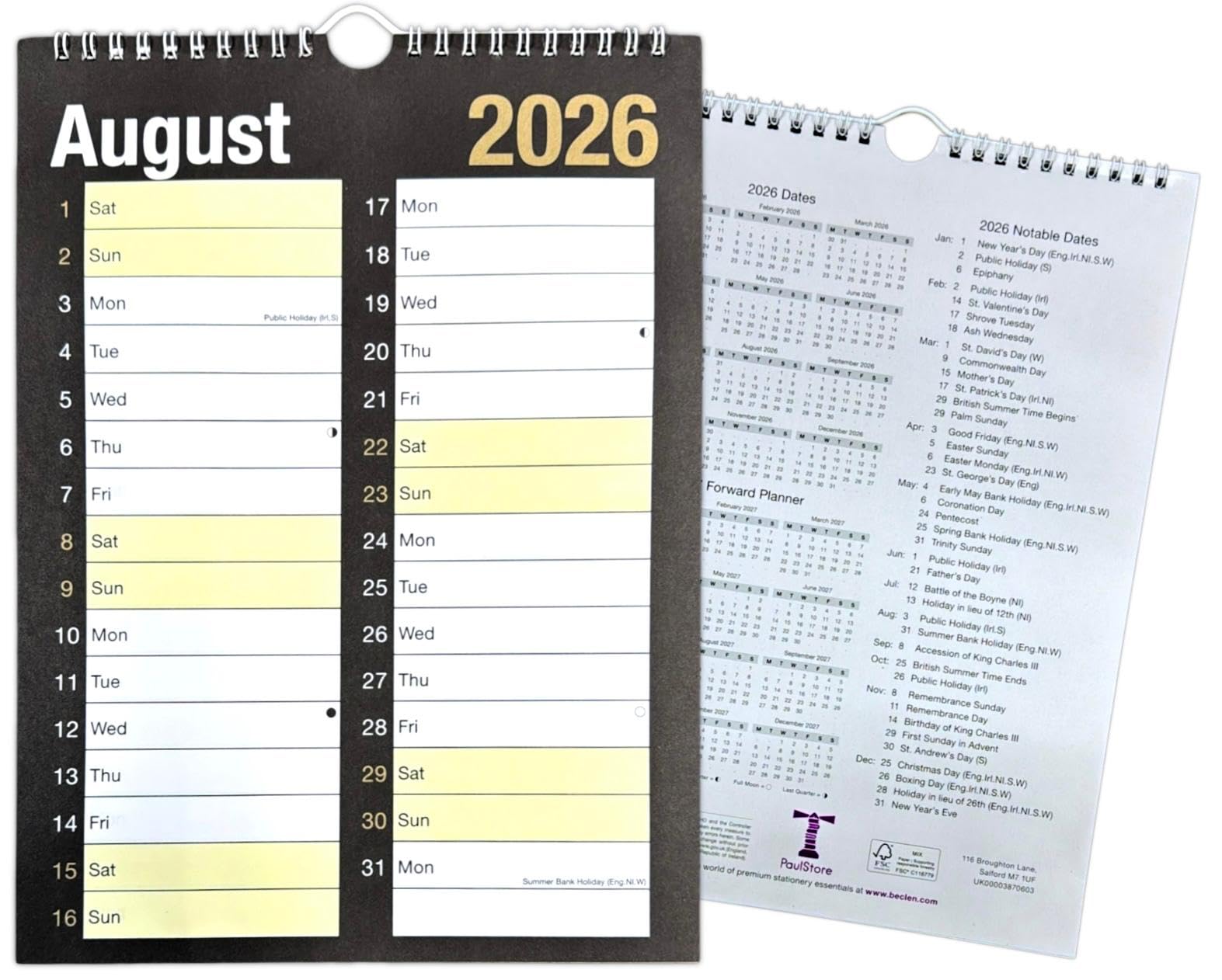 WALL CALENDAR 2025-2026, Large Month-to-View Desk Planner (Jul.2025-Dec.2 $26.55 - AU
