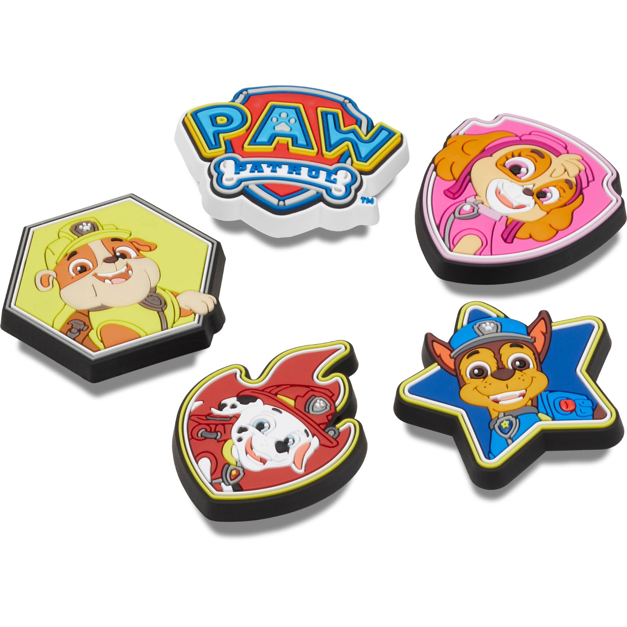 Crocs Paw Patrol 5 Pack - Charm decorativi per scarpe Unisex, Multicolor,