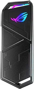 ASUS ROG STRIX Arion Aluminum Alloy M.2 NVMe SSD External Portable Enclosure Case Adapter, USB 3.2 Gen 2 Type-C (10 Gbps), USB-C to C and USB-C to A Cables, Fits PCIe 2280/2260/2242/2230 M Key/B+M Key