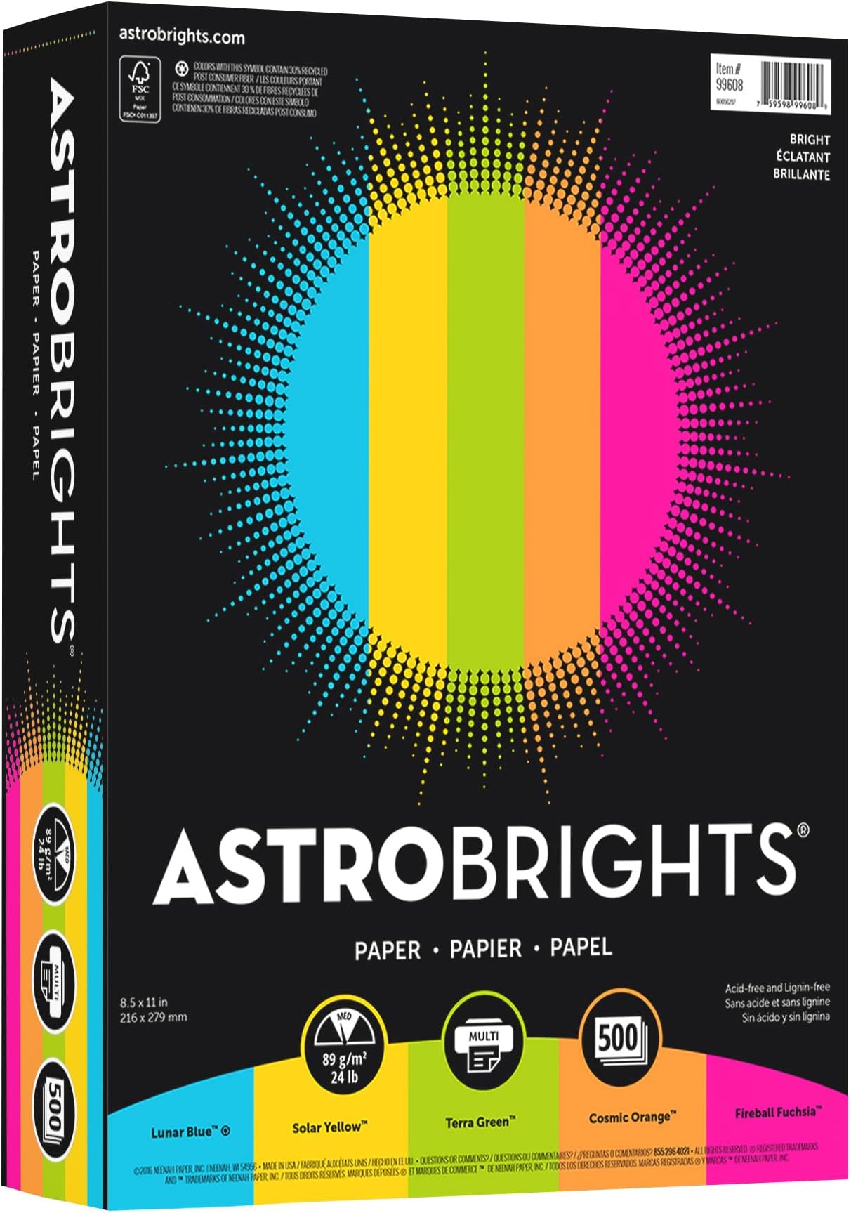 Astrobrights Colored Paper, Bright Assortment