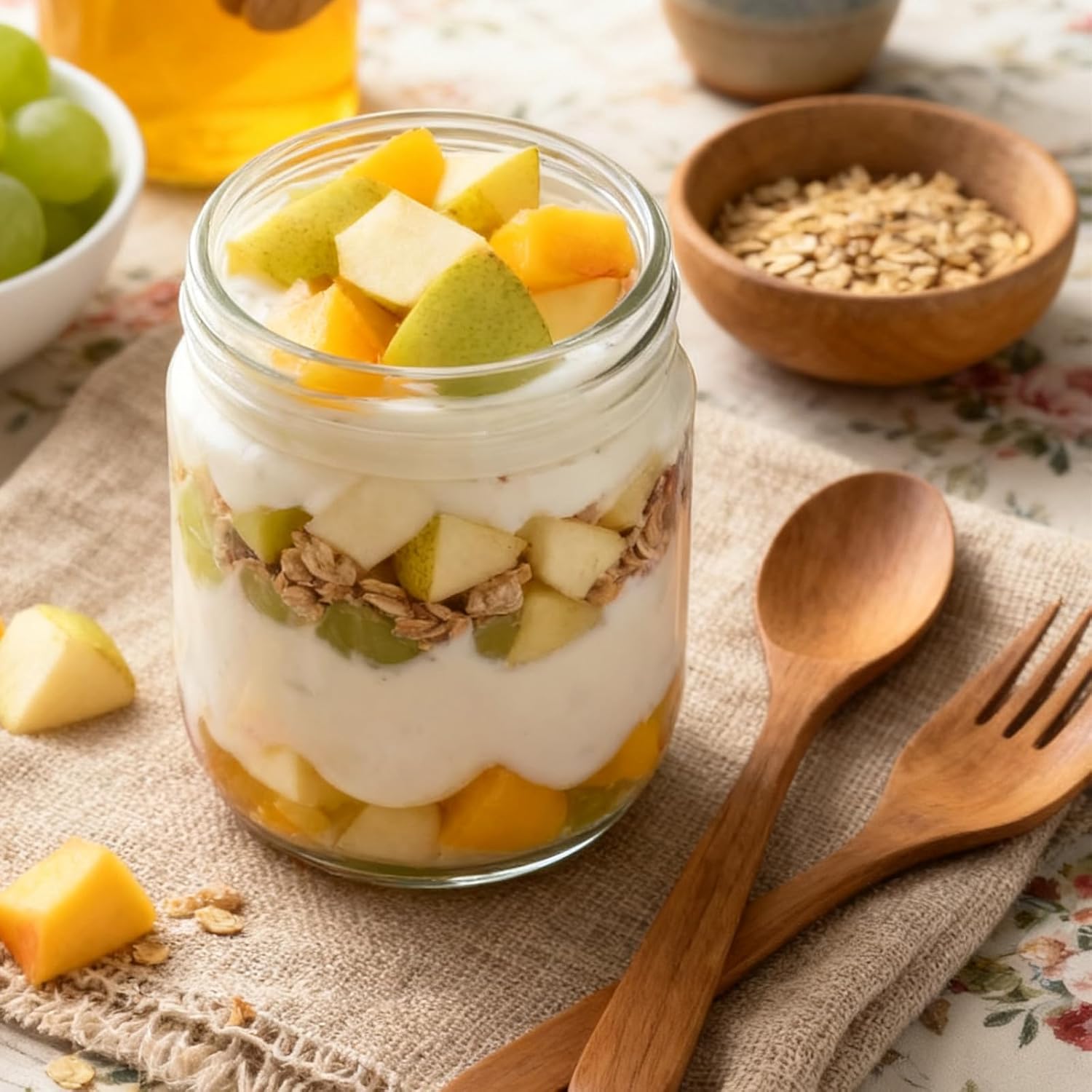 Overnight Oats Containers with Lids, 16oz Wide Mouth Mason Jars with Lids, 9 Pack Glass Jars with Airtight lid for Chia Pudding Yogurt Salad, Meal Prer Oatmeal Jars - Image 6