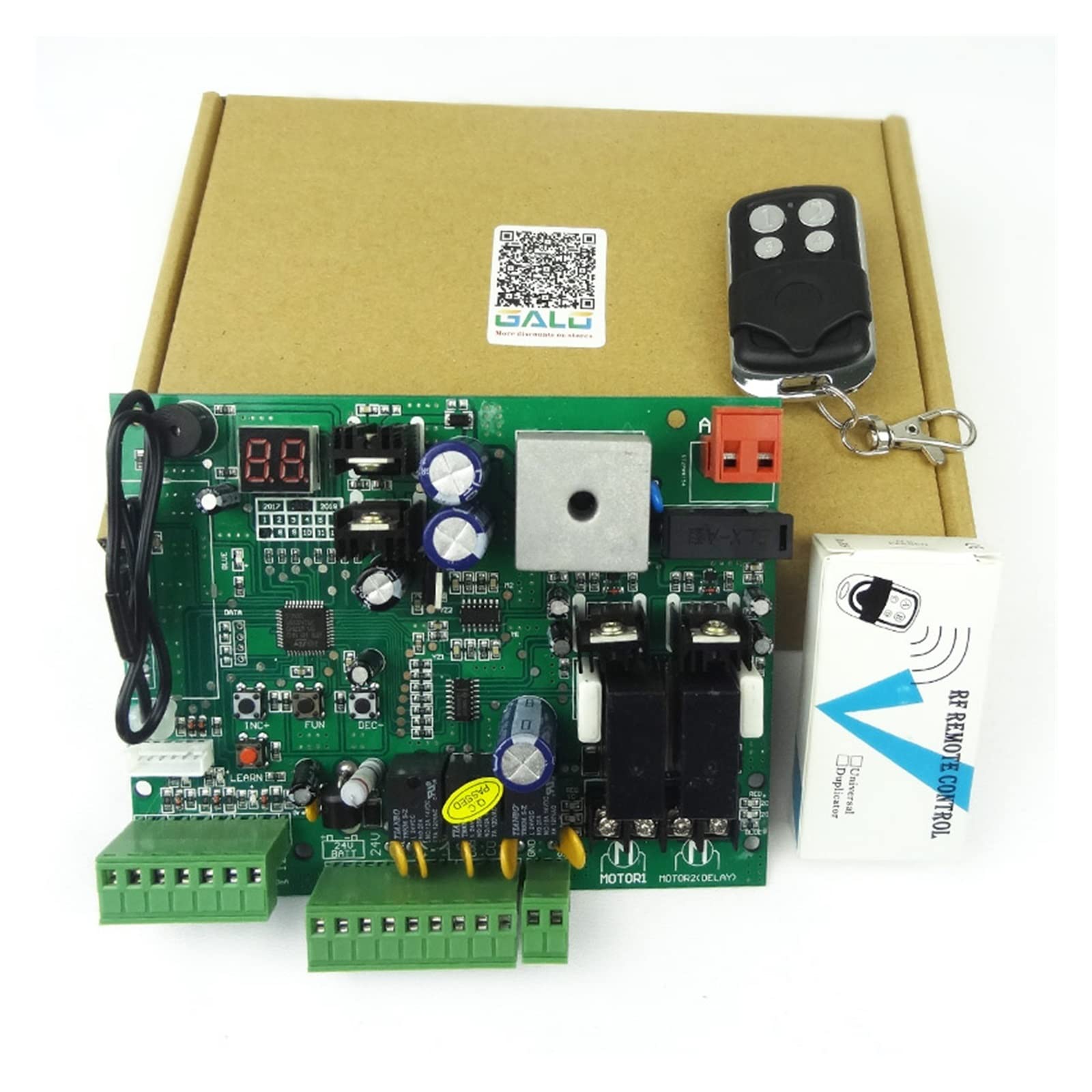 Apricancello automatico commerciale Tipo universale 12V/24V PCB Board for Automatico Doppio Braccio Battente Apri del Cancello Pannello di Scheda di Controllo Centro di Controllo Intelligente for Vial
