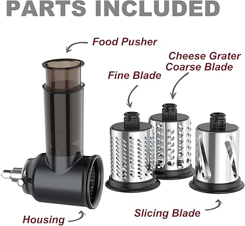 Miniatura 9 de Accesorio para trituradora de acero inoxidable para batidora de pie KitchenAid, accesorio para rallador de queso para Kitchenaid, máquina de