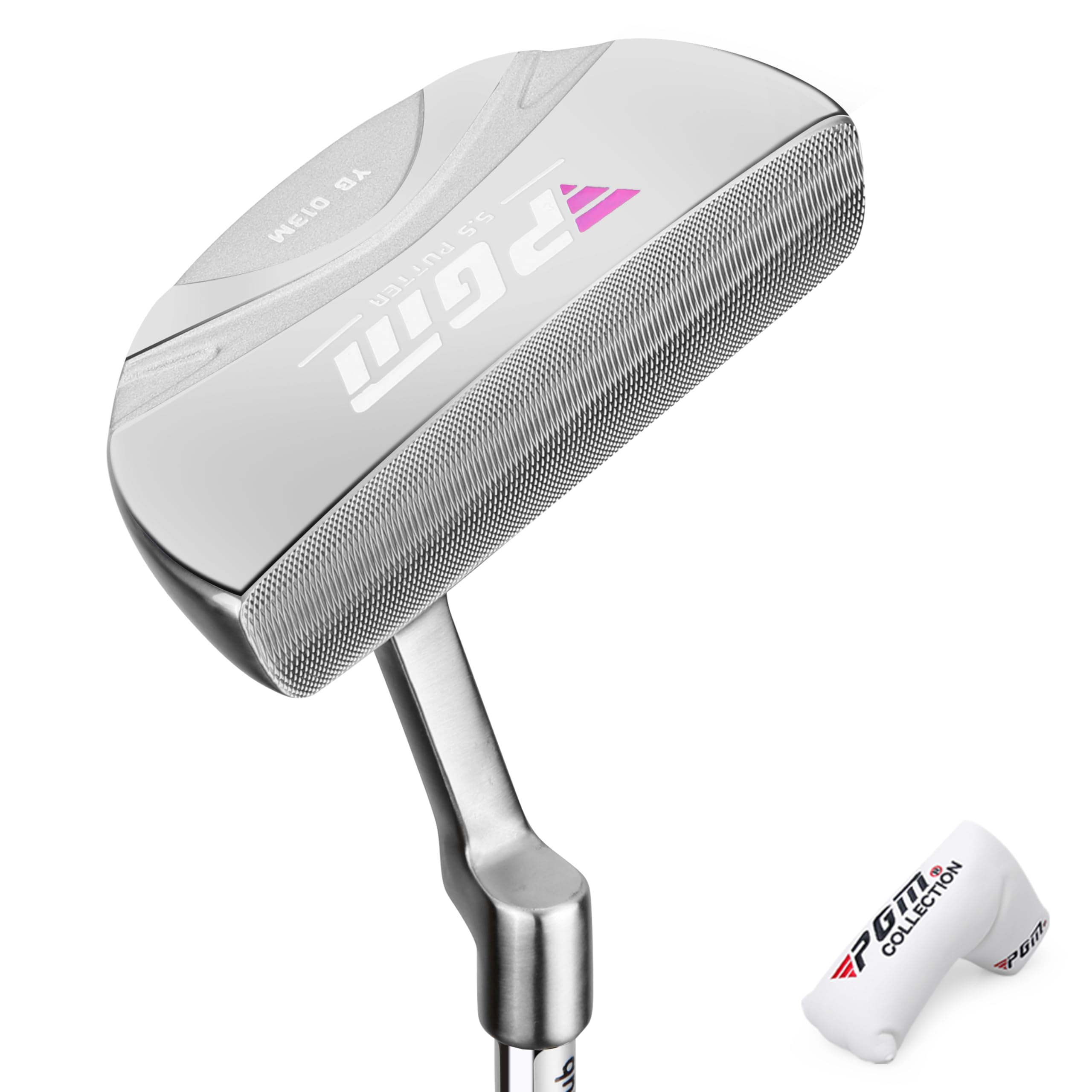 PGM 83.8 cm Golf Putter mit übergroßem Griff, Damen Putter Rechte Hand mit Schlägerhaube