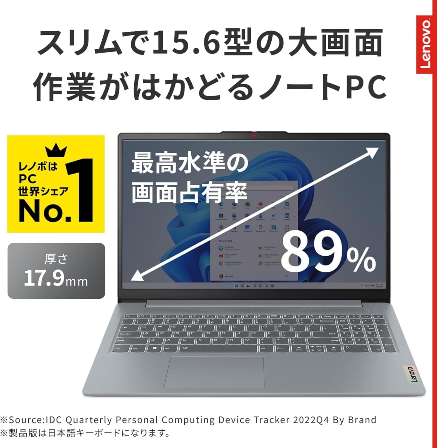 Amazon.co.jp: Lenovo ノートパソコン IdeaPad Slim 3 15.6インチ AMD