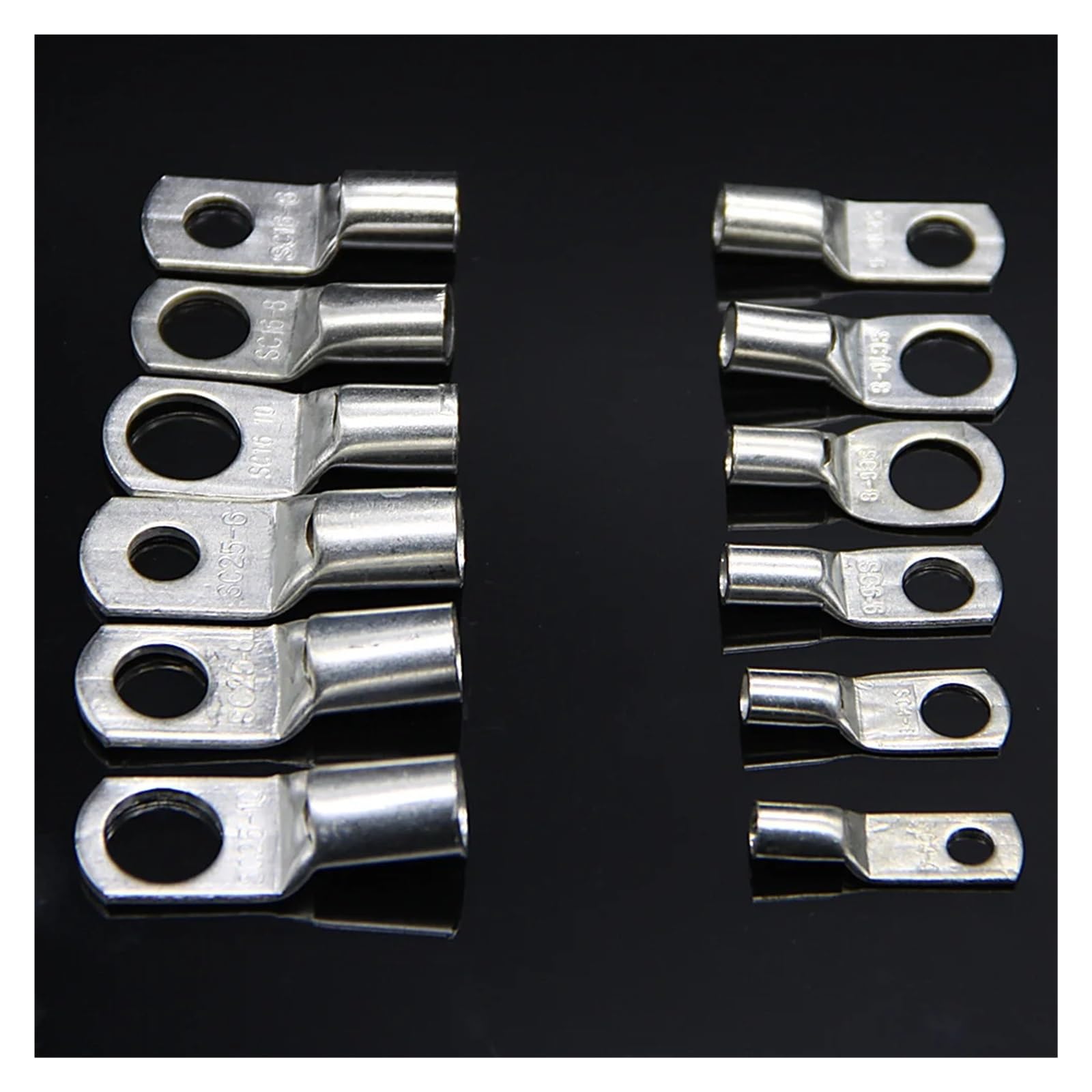 170PCS Copper Ring Crimp Wire TerminalSoldering Connector Cable Battery Terminal with Box