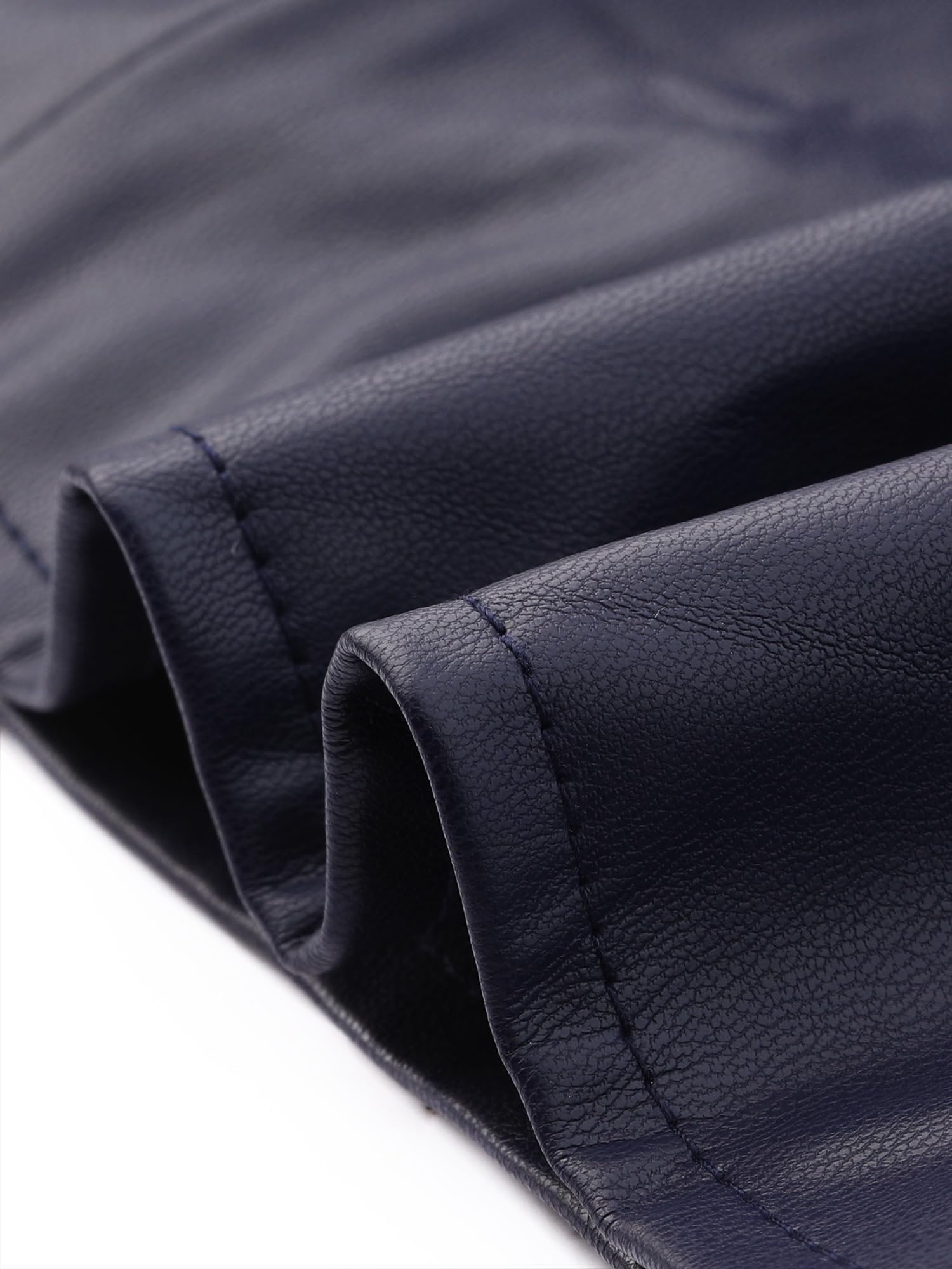 Allegra K Coprispalle in pu Bolero per Donna Giacca Corta in Pelle Aperta sul Davanti Cardigan a Maniche Lunghe