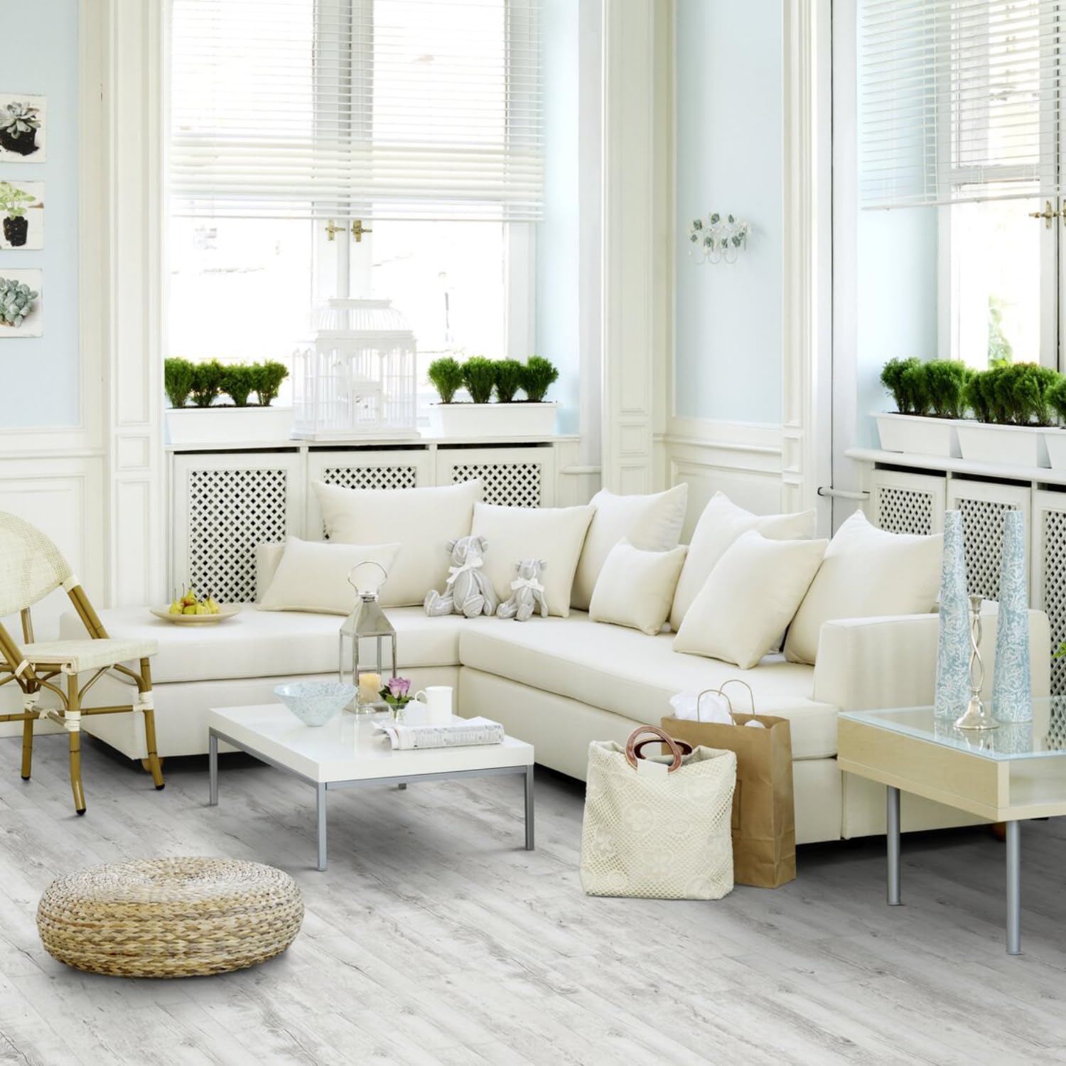 MASTERBRICO Pavimento PVC Adesivo Effetto Legno - Listoni 15,2 x 91,4 cm - Spessore 2.0 mm, Finto Parquet Laminato per Interni - Impermeabile, Facile da Installare - Confezione 2.20mq
