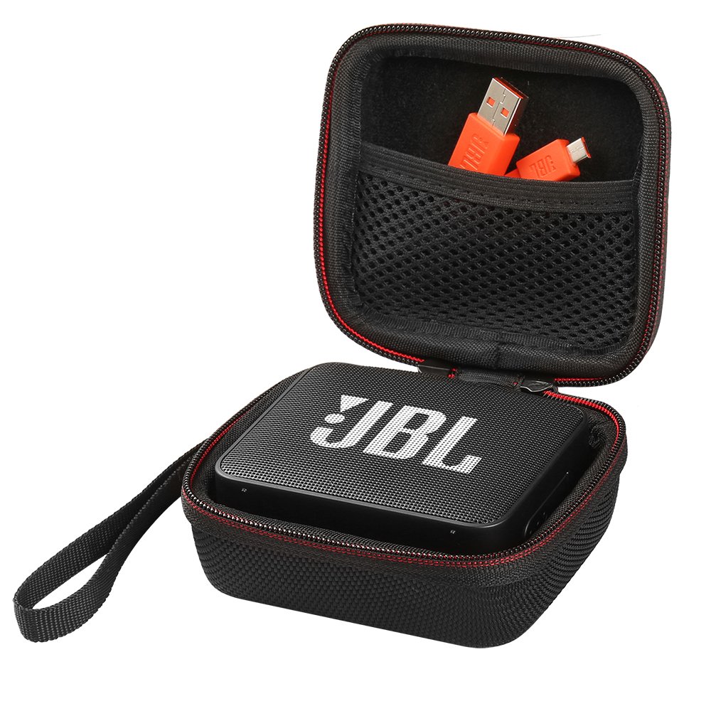 LuckyNV Travel Case Cover for JBL GO 2 & JBL GO Bluetooth Speakers Storage Carrying Bag Pouch with Mesh Pocket for Charger and Cables