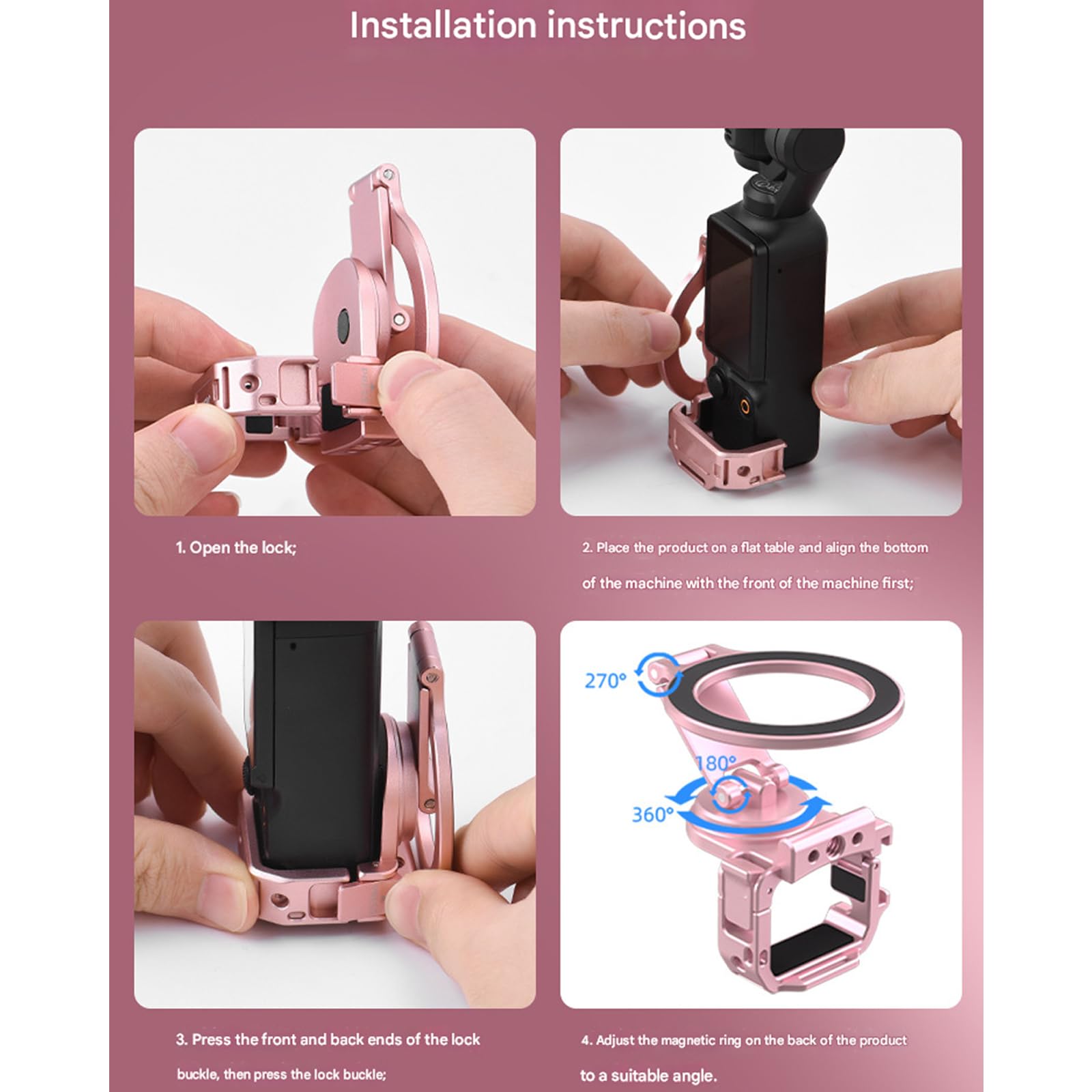 Trípode plegable para selfie, soporte para teléfono, soporte de bolsillo para cámara de 3 acciones, soporte portátil para cámara de video al aire libre