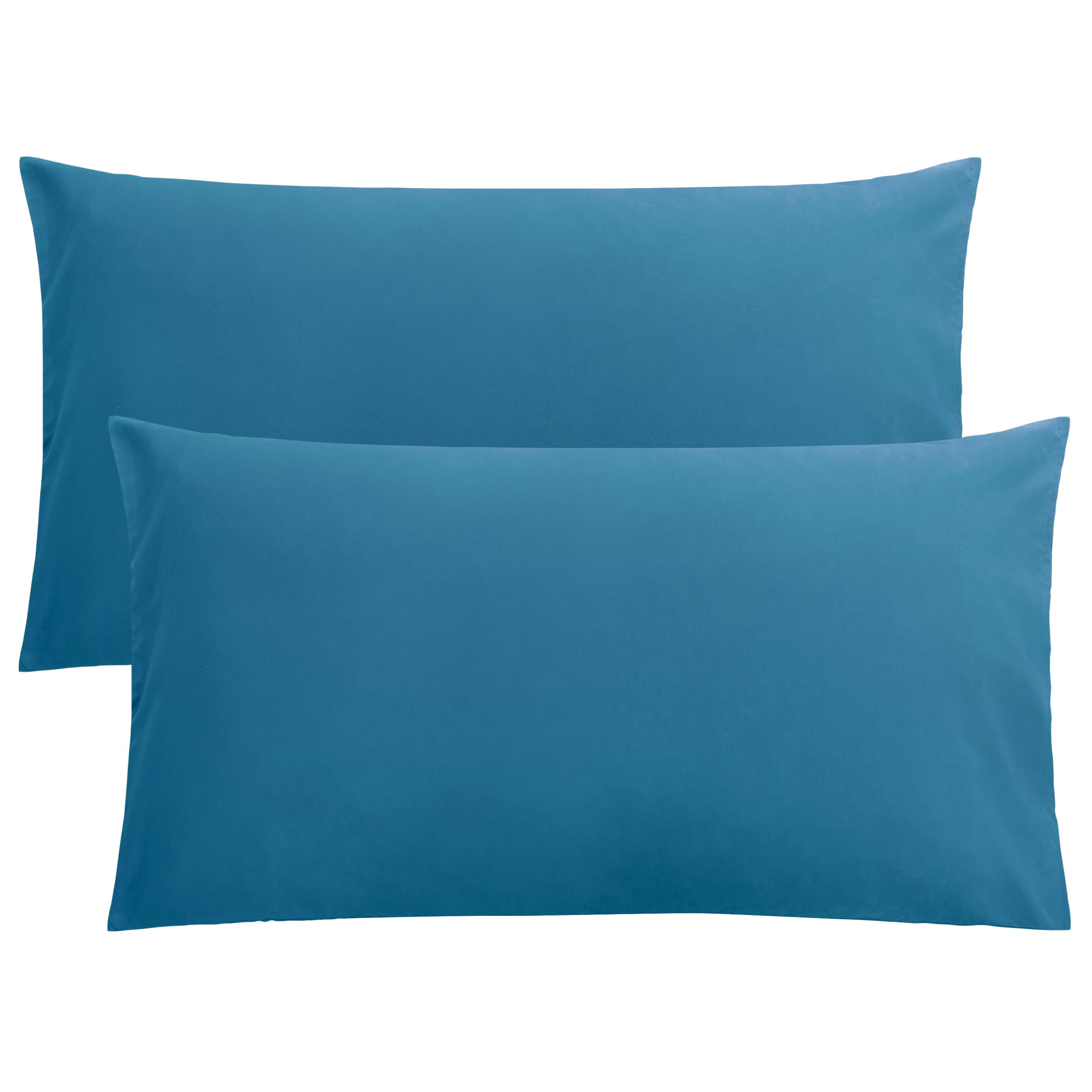 FLXXIE 2-Pack Microfiber King Pillow Cases, Envelope Closure, Teal