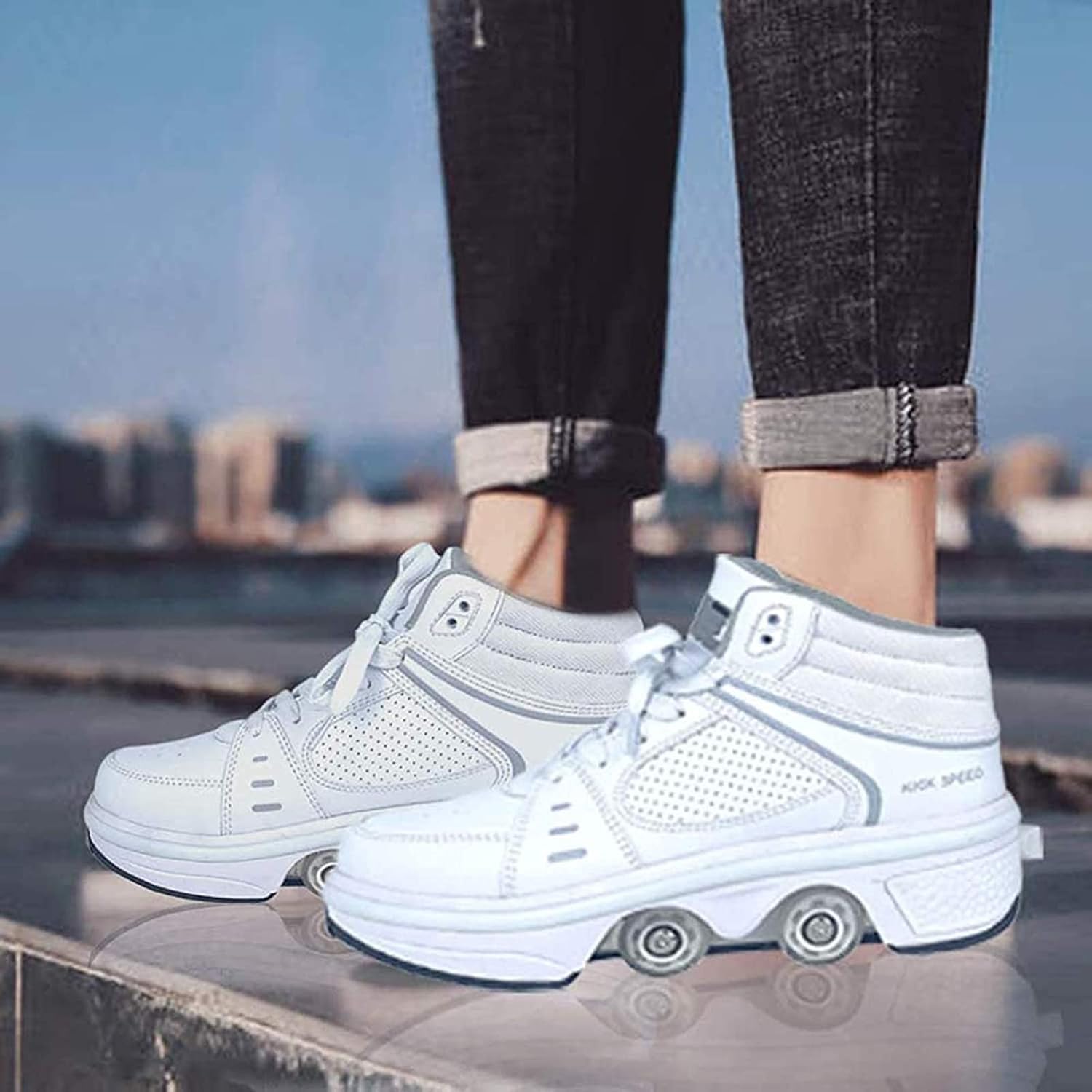 Buy Automatic Walking Shoes Invisible 4 Wheel 2in1 MultiPurpose