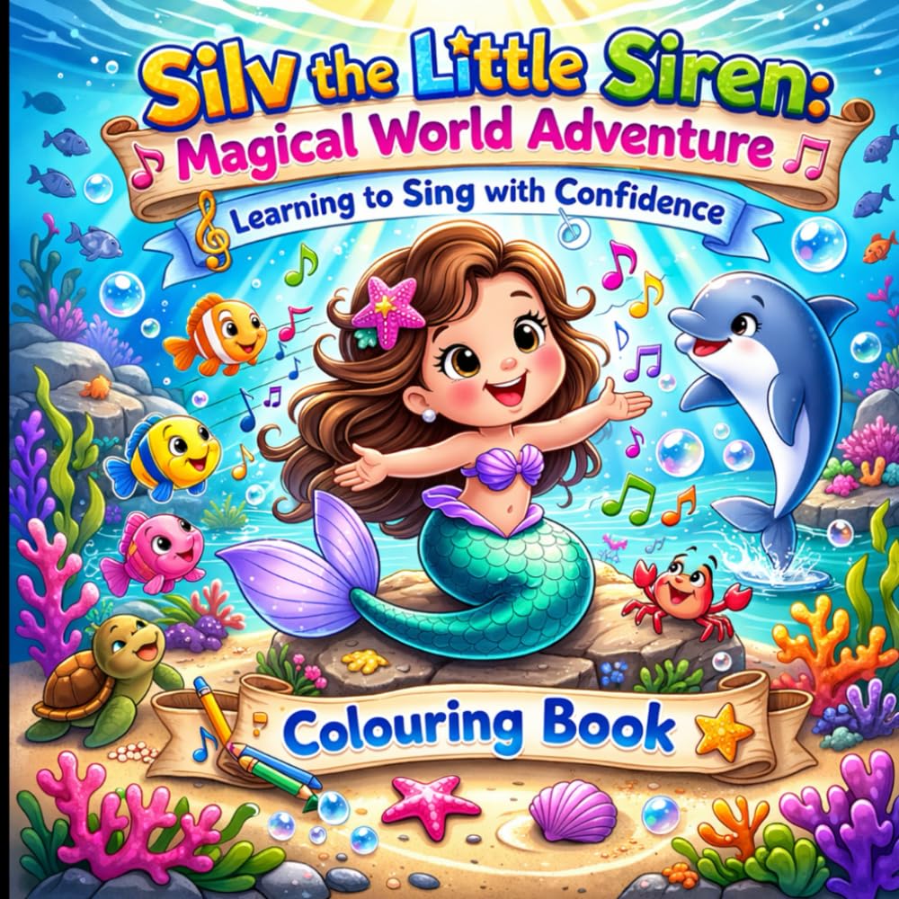 Silv the Little Siren: Magical World Adventure: Fun & Magical Colouring Book for Kids Ages 3–8