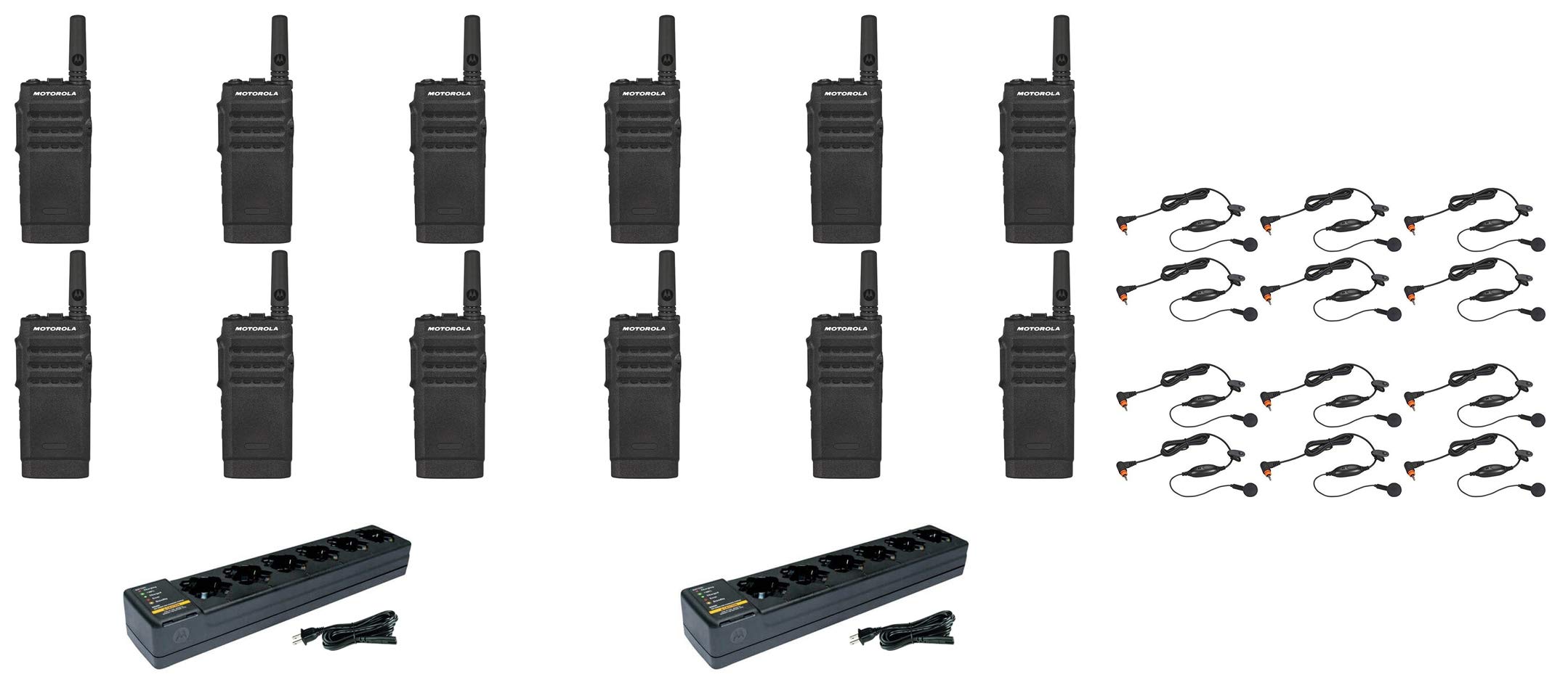 SL300-U-SC-2 UHF 403-470MHz 2 Channel 3 Watt Digital DMR Non-Display Radio with E346 Surveillance Headset and PMLN7156 Earbud