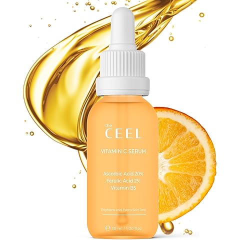 The Ceel Vitamin C Face Serum, 20% Pure Vitamin C, Ferulic Acid & Vitamin B5, Anti-Aging, Brightening & Moisturizing for Dark Spots & Wrinkles, 1 fl oz