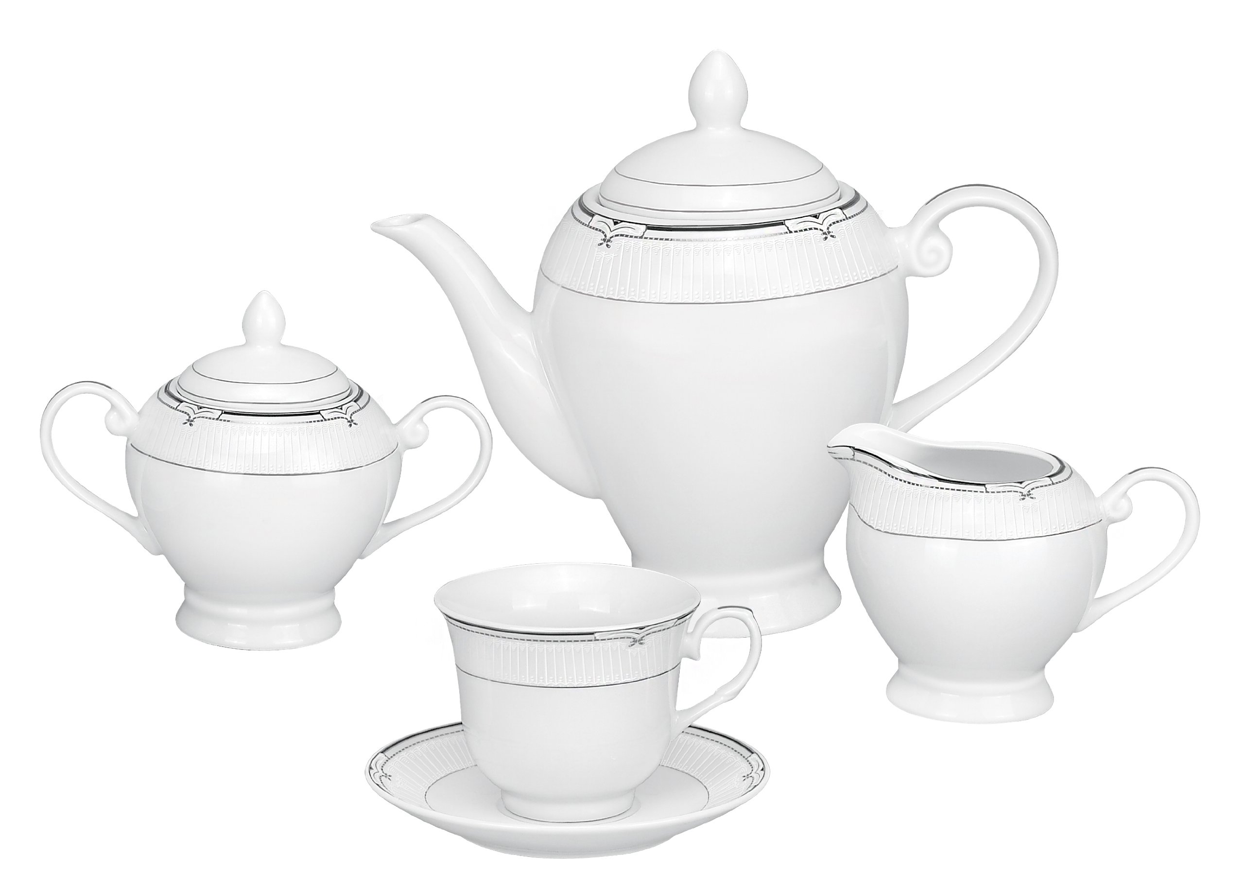 Amazon.com | Lorren Home Trends 57-Piece Porcelain Dinnerware Set