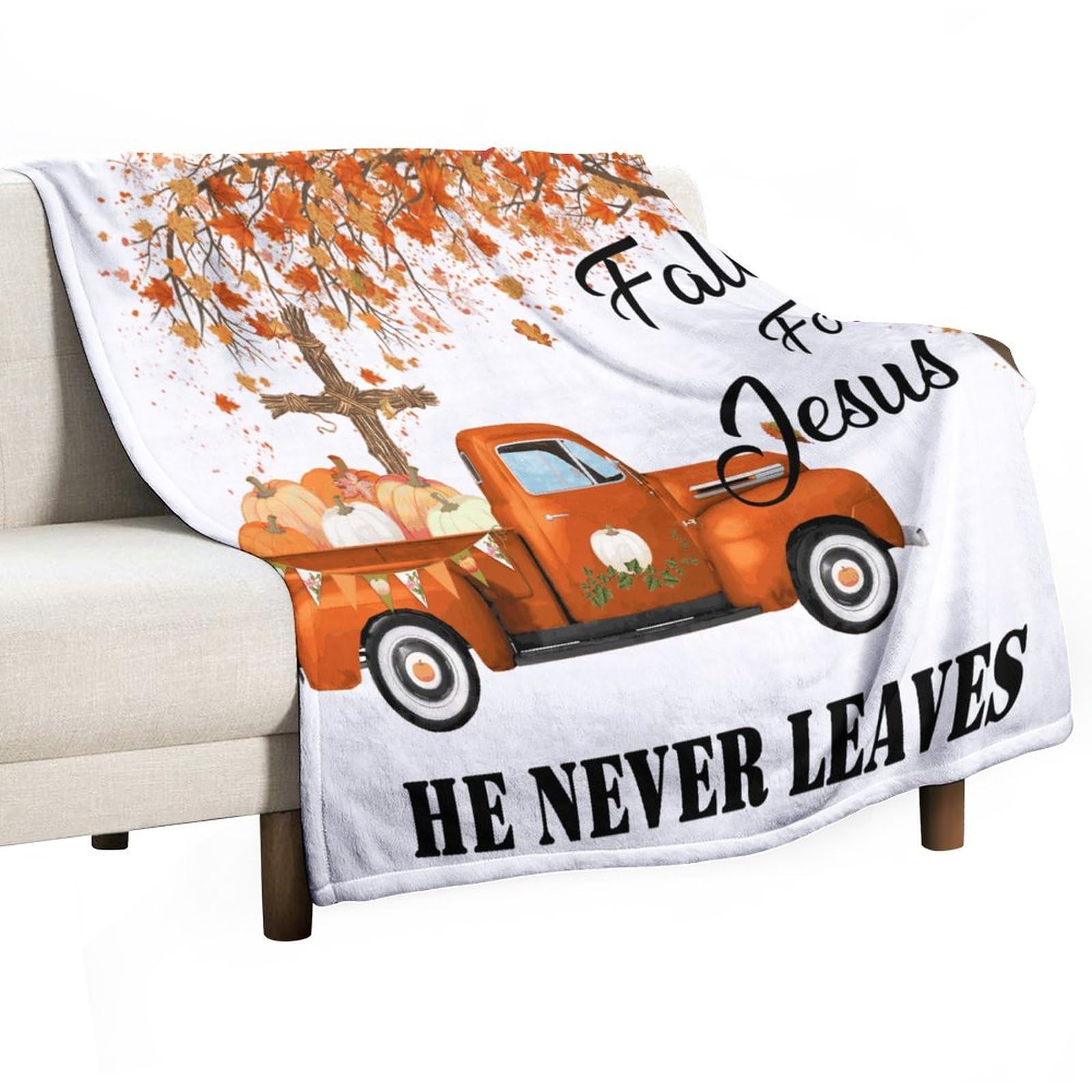 Couverture polaire Fall for Jesus finis les frissons sur votre canapé