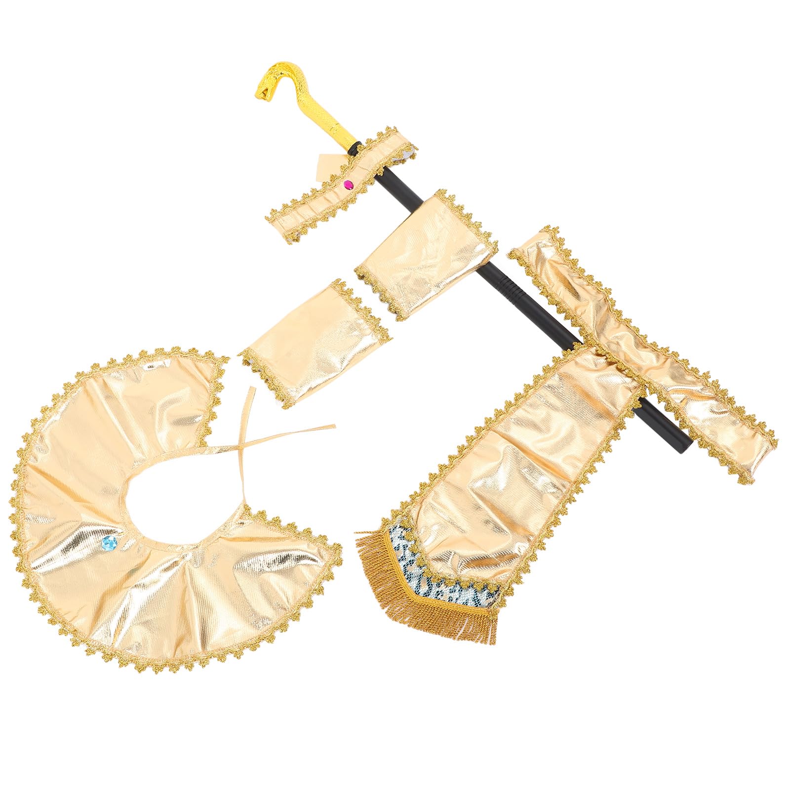SUPVOX Costume Tessuto ABS Faraone Egiziano Oro per Cosplay