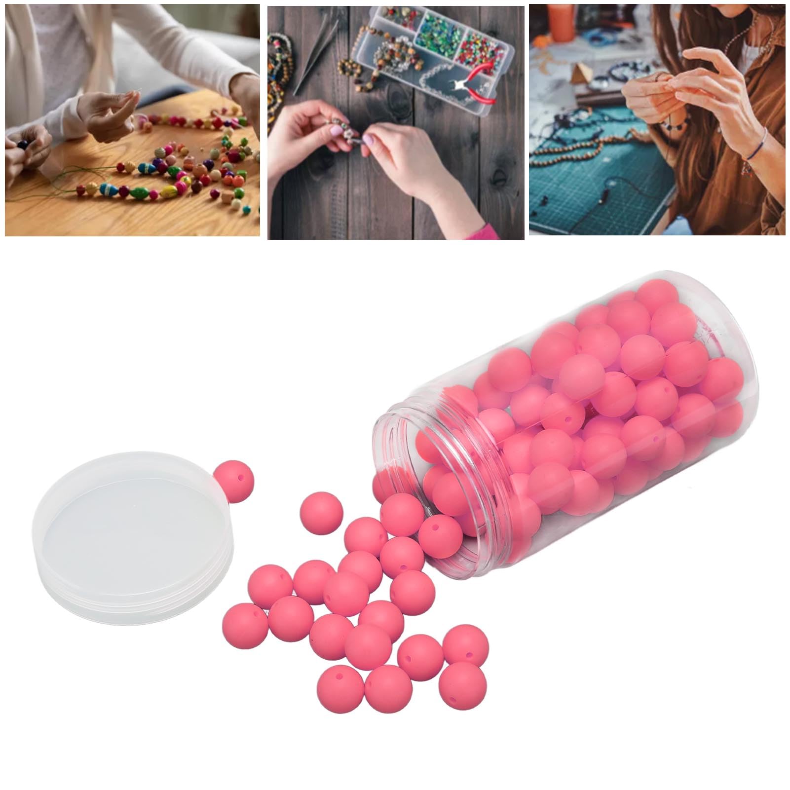 In Stock BPA Free fai da te Chew Charm penna con perline collane gioielli 15mm c