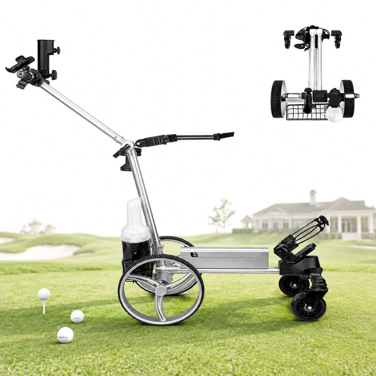 Carrito Eléctrico De Golf, Carro Golf Plegable Con Estructura De Aluminio