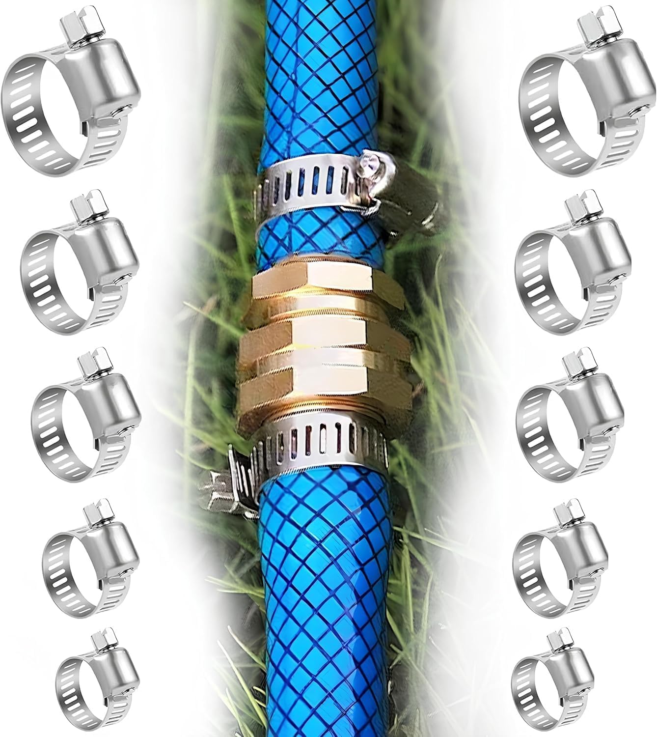 Metal Hortum Kelepçesi Set, 10 Parça, 5 Farklı Boyut (8-18mm, 11-20mm, 13-23mm, 18-25mm, 14-27mm)
