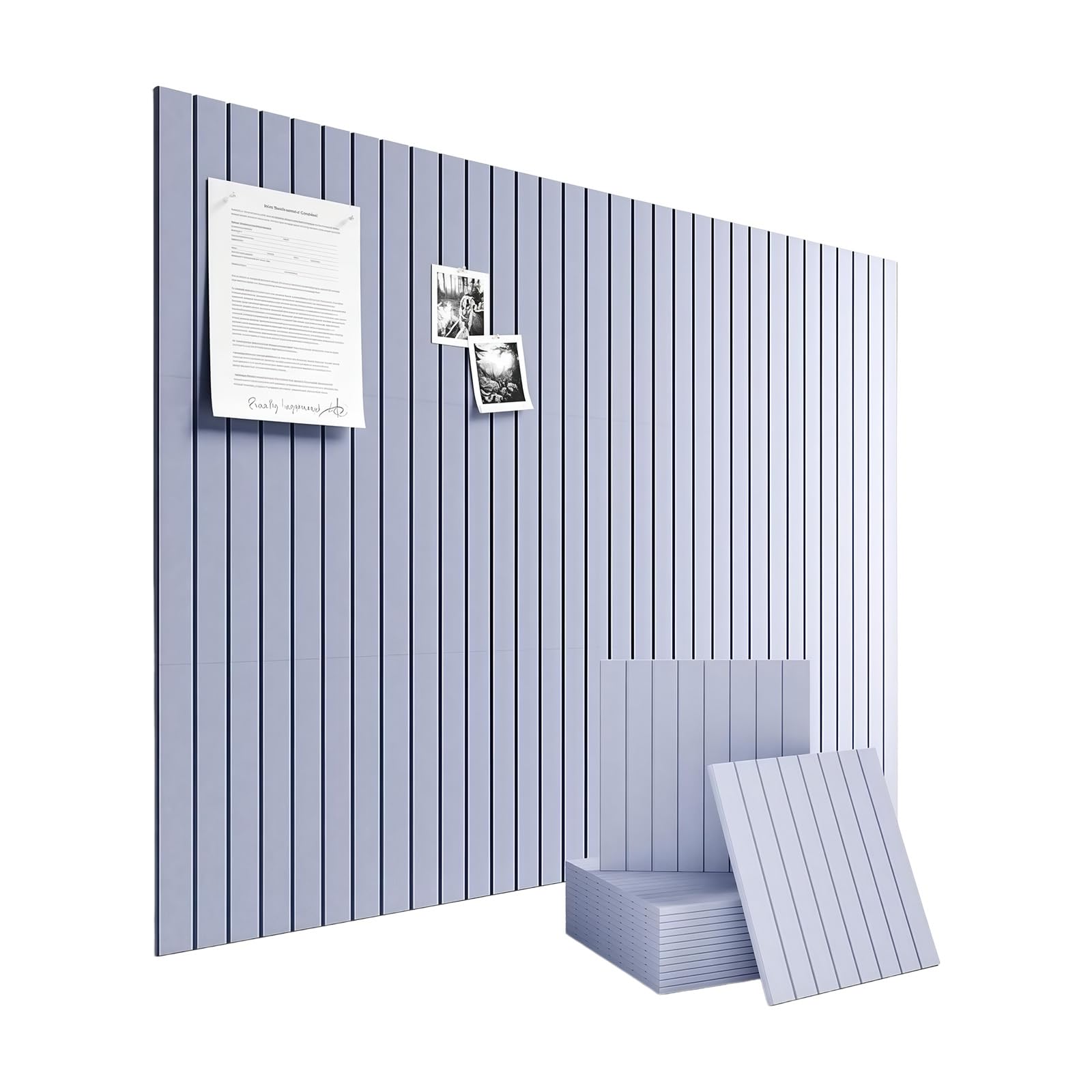 HGENAHGTF Felt Bulletin Board Cork Board Alternative Push Pin Boards Cork Boards Felt Wall Tiles with Slats Wall Paneling Offices Alternative