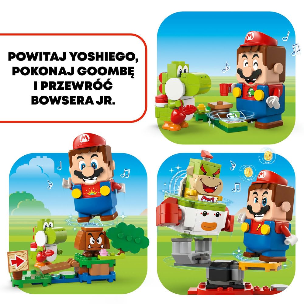 LEGO Super Mario Przygody z interaktywną figurką LEGO Mario 71439 | Zestaw klocków dla dzieci, figurka z gry, prezent dla fana Mario, interaktywna zabawka dla 6-latka, 218 elementów