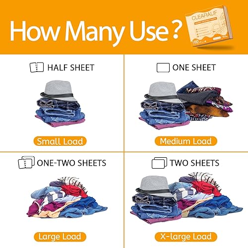 Miniatura 89 de CLEARALIF Sábanas de detergente para ropa de hasta 160 cargas, lino fresco, ideal para viajes, apartamentos, dormitorios, tiras de detergente