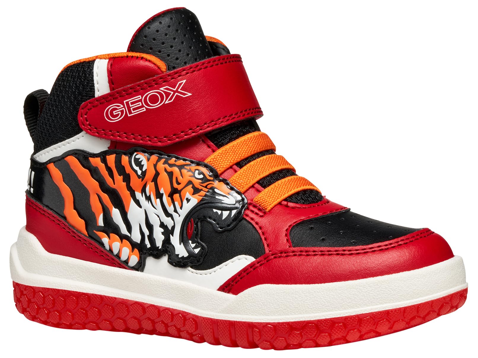 Geox J BUZZERLIGHT BOY Sneaker, RED/Black, 10 UK Child
