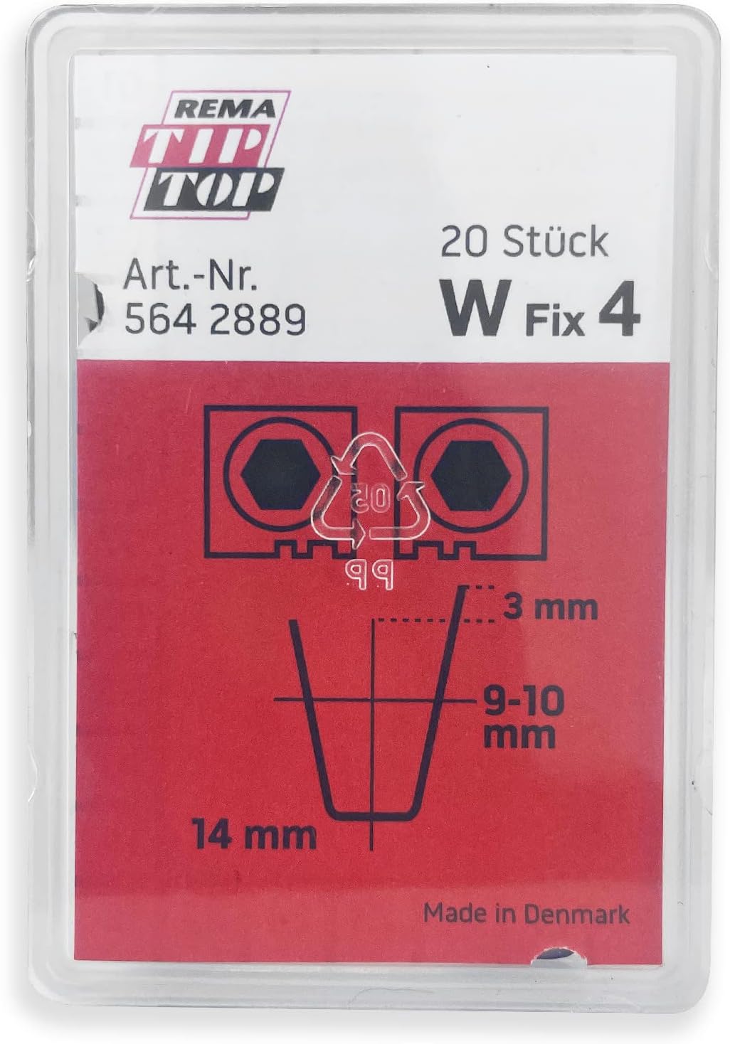 Rema Tip Top 20 W-4 Tire Regroover Angle Edge Blades, 9-10mm Wide, up to 14mm deep, W Fix 4
