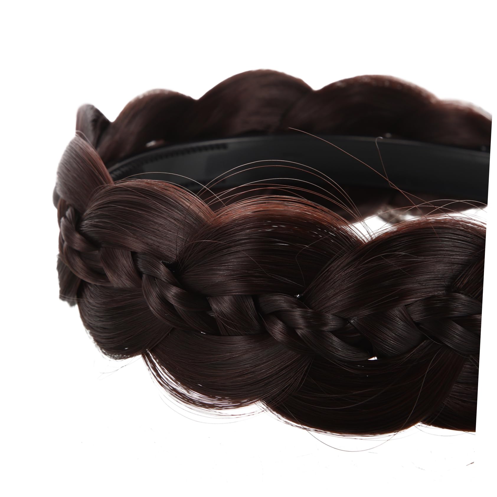 LIFKOME 4pezzi Cerchietto Intrecciato Antiscivolo Per Donne Fascia Sintetico Con Design Naturale Comoda e Leggera Per Tutti Tipi Di Acconciature Profondità