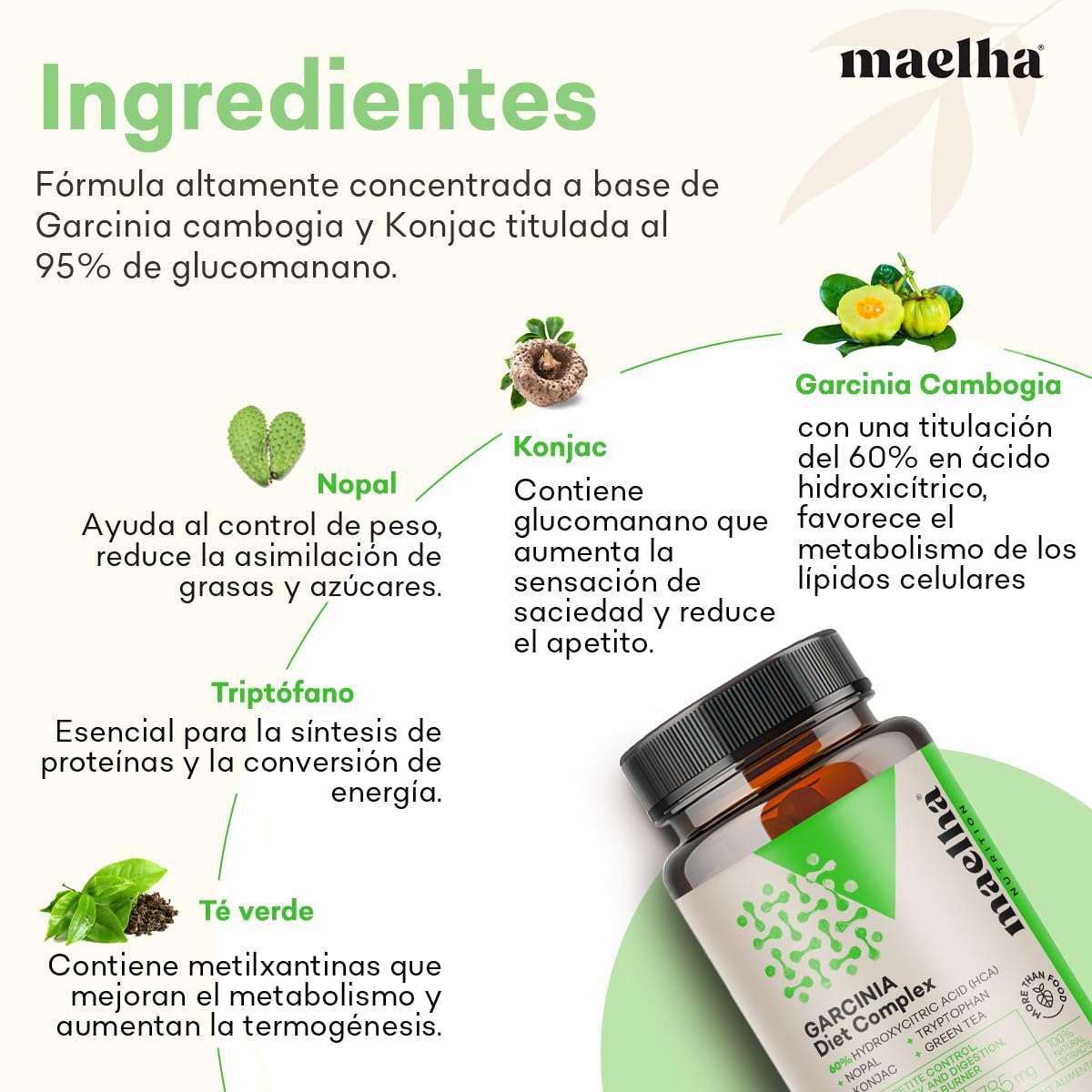 Garcinia Cambogia Complex | Mix Extra Fuerte | 60 capsulas | 60% HCA | 100% Natural
