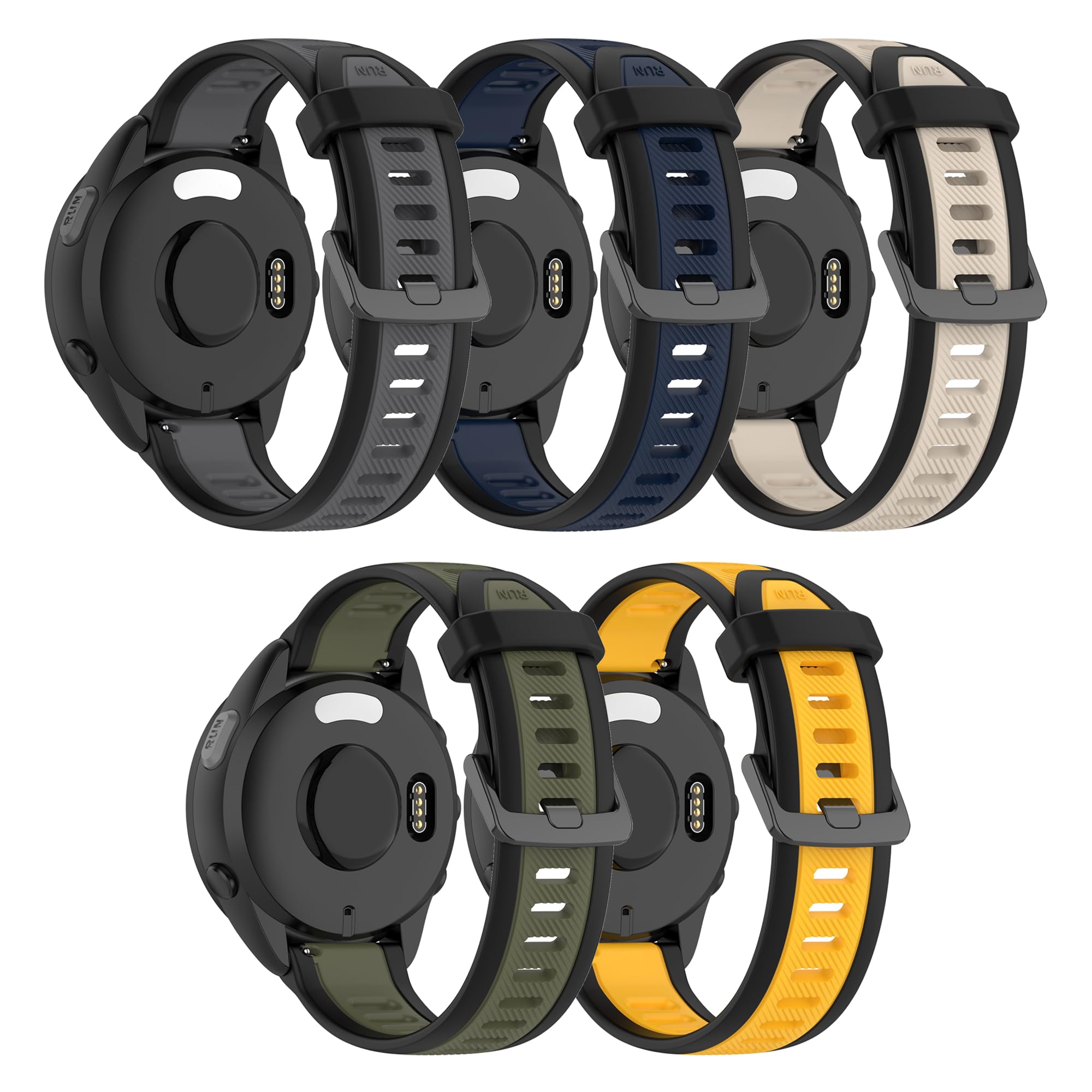 Band for Garmin Forerunner 165, Soft Silicone Replacement Band for Garmin Forerunner 165 Music (No Tracker) 5PCS Bands-Boy