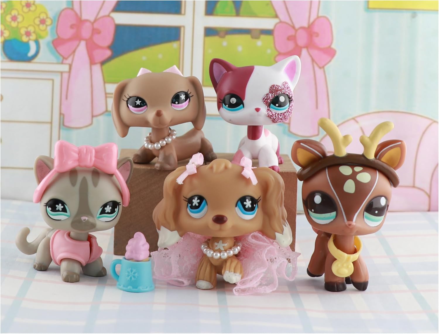 BOSONS lps Toys, Rare LPS Wolfcat 1953 LPS Pink Short Hair