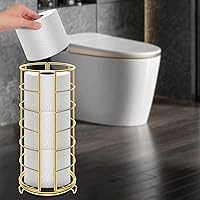Vista 6 de NearMoon Soporte organizador de papel higiénico, almacenamiento de 3 rollos de papel higiénico, accesorio de baño de metal, soporte de rollo