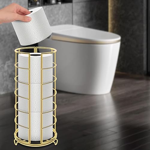Miniatura 6 de NearMoon Soporte organizador de papel higiénico, almacenamiento de 3 rollos de papel higiénico, accesorio de baño de metal, soporte de rollo
