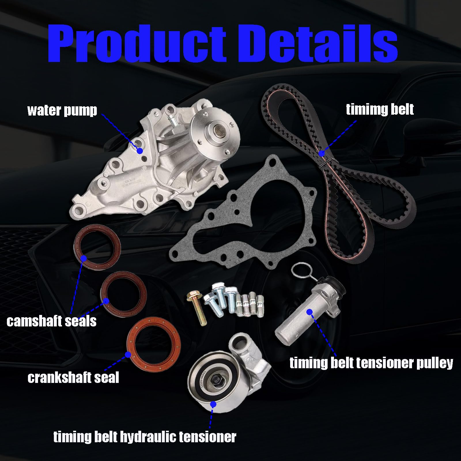 Amazon.com: Engine Timing Belt Kit with Water Pump Compatible with