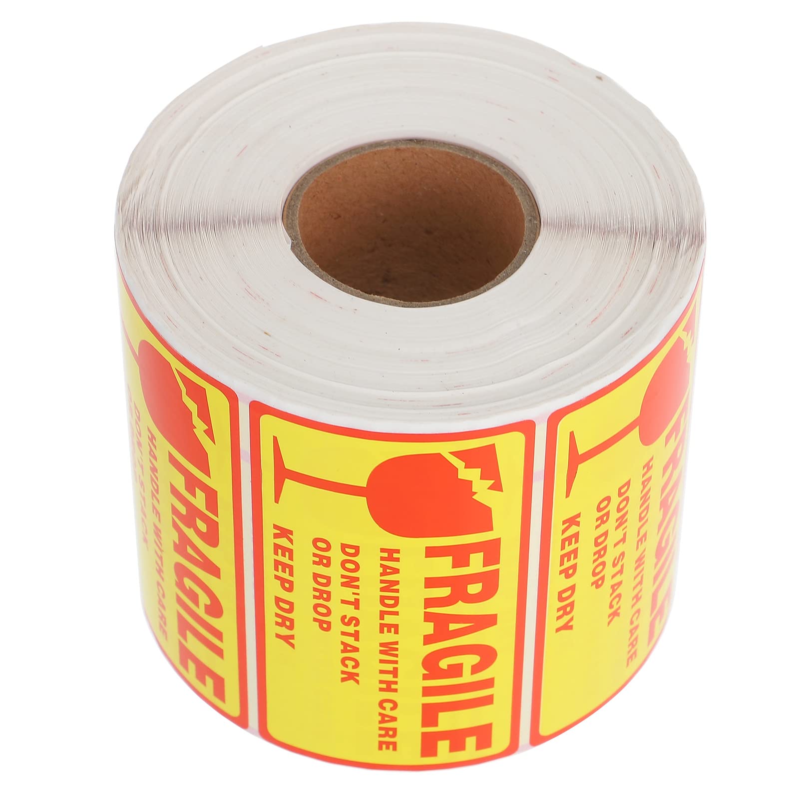 Etiqueta Adhesiva Frágil en Rollo de 1000 Piezas Rojo | Papel Recubierto, Autoadhesivo Fuerte, Ligero y Fácil de Usar, No se Cae con Facilidad, 1 Rollo
