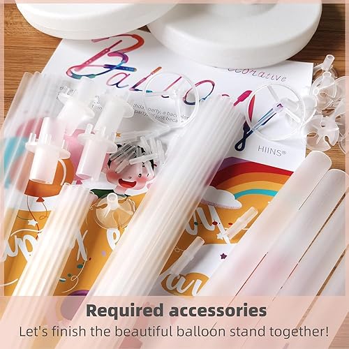 Miniatura 18 de Juego de 2 columnas de globos con globos de confeti incluidos, con base y poste, decoración de fondo de torre de globos para bodas, baby shower