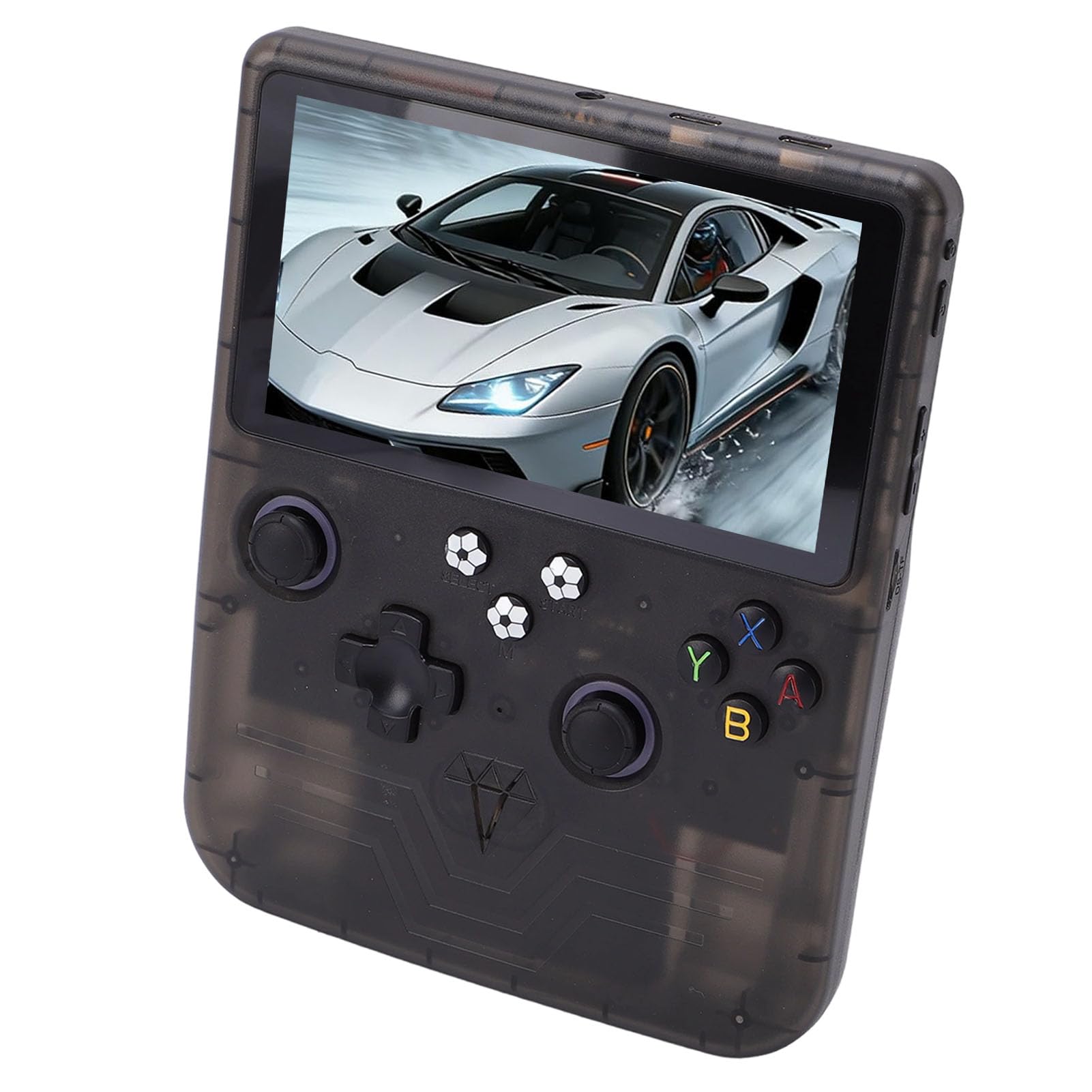 Console di Gioco Portatile retrò R60MAX, Console di Gioco retrò Portatile, per Videogiochi con Schermo IPS da 6", , Scheda da 128 GB, Supporto Emulatore 30+, Batteria da 6000 MAh (Grigio