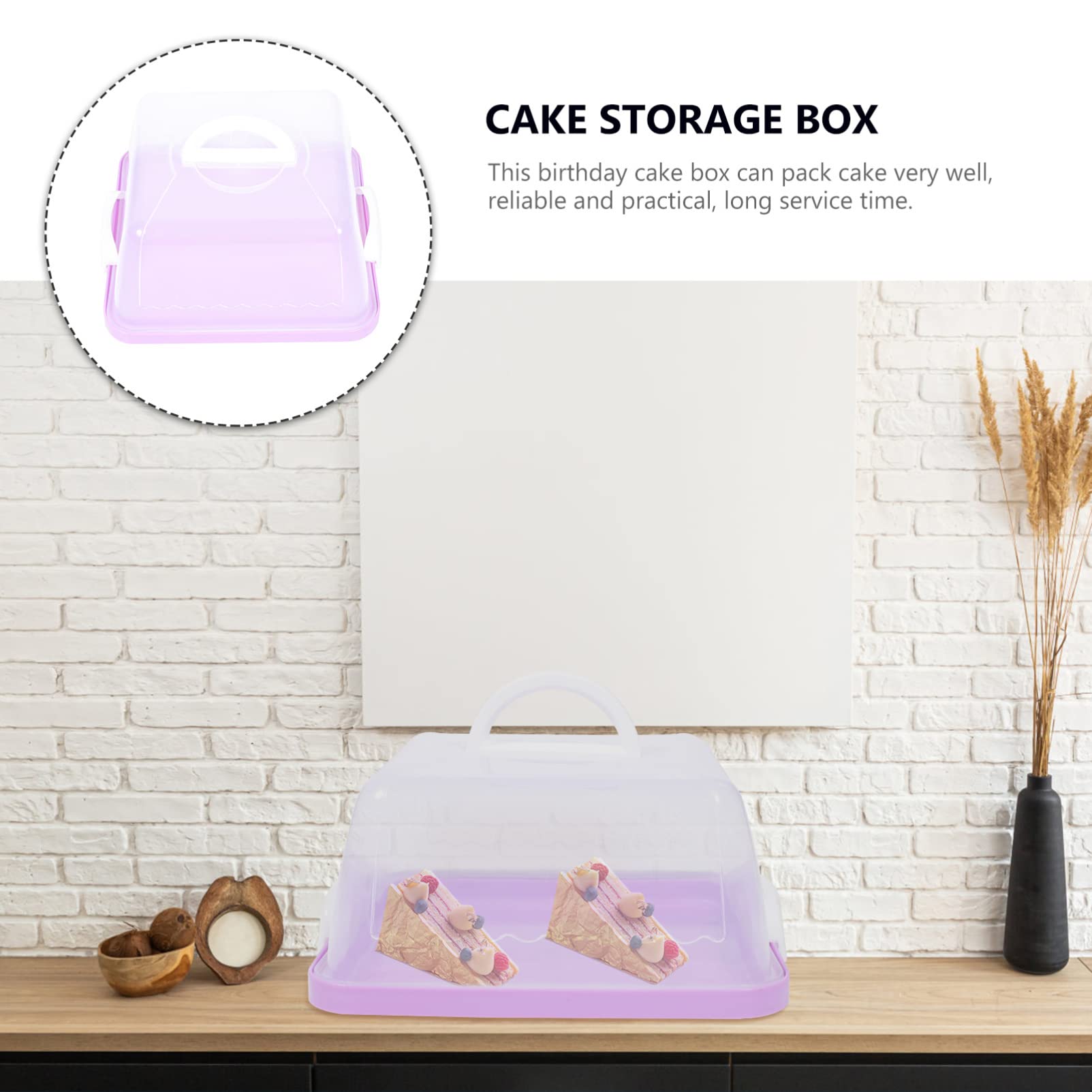 Cabilock Box Transport Reusable Clear for Violet Multi-Function Storage Cuake Case Dome Out Cover Keeper Container Christmas Dessert Thick Go Food Handle Containers Portable