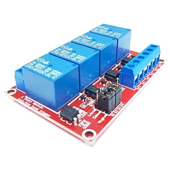 4 Channel 5V Relay Module for Arduino ESP32 Raspberry Pi, 2 Pack