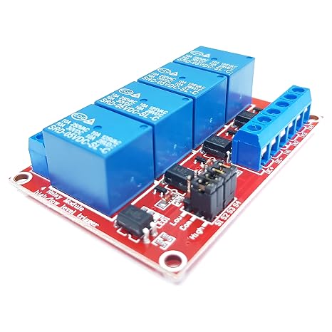 4 Channel 5V Relay Module for Arduino ESP32 Raspberry Pi, 2 Pack