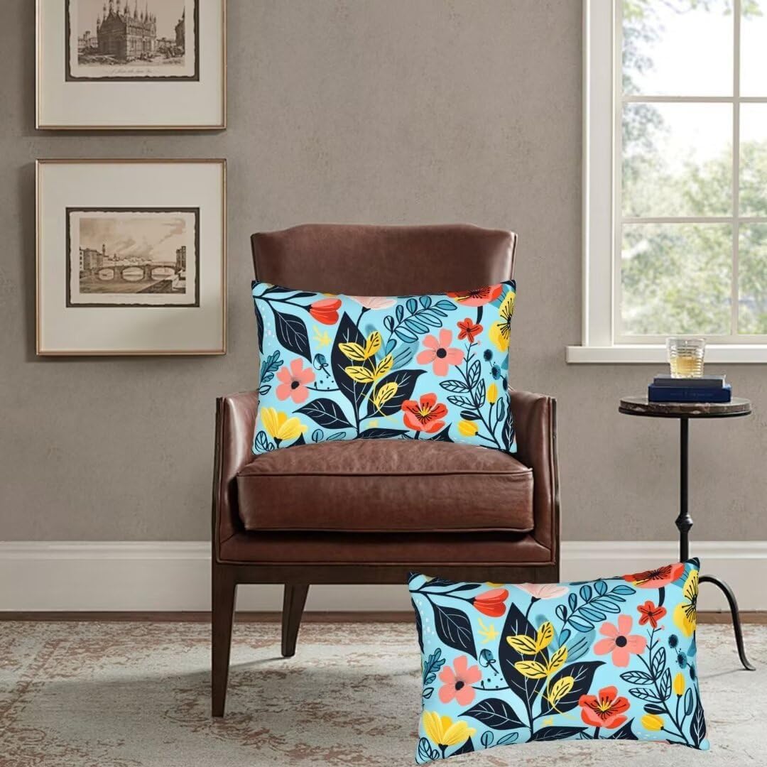 Outdoor Pillows Cartoon Pillow Covers 31 x 47 Set of 2 Throw Pillow Covers, Summer Throw Pillows Outdoor Pillow, Lumbar Pillows Cushion Covers Decorative Pillow Covers for Garden Patio Furniture J204